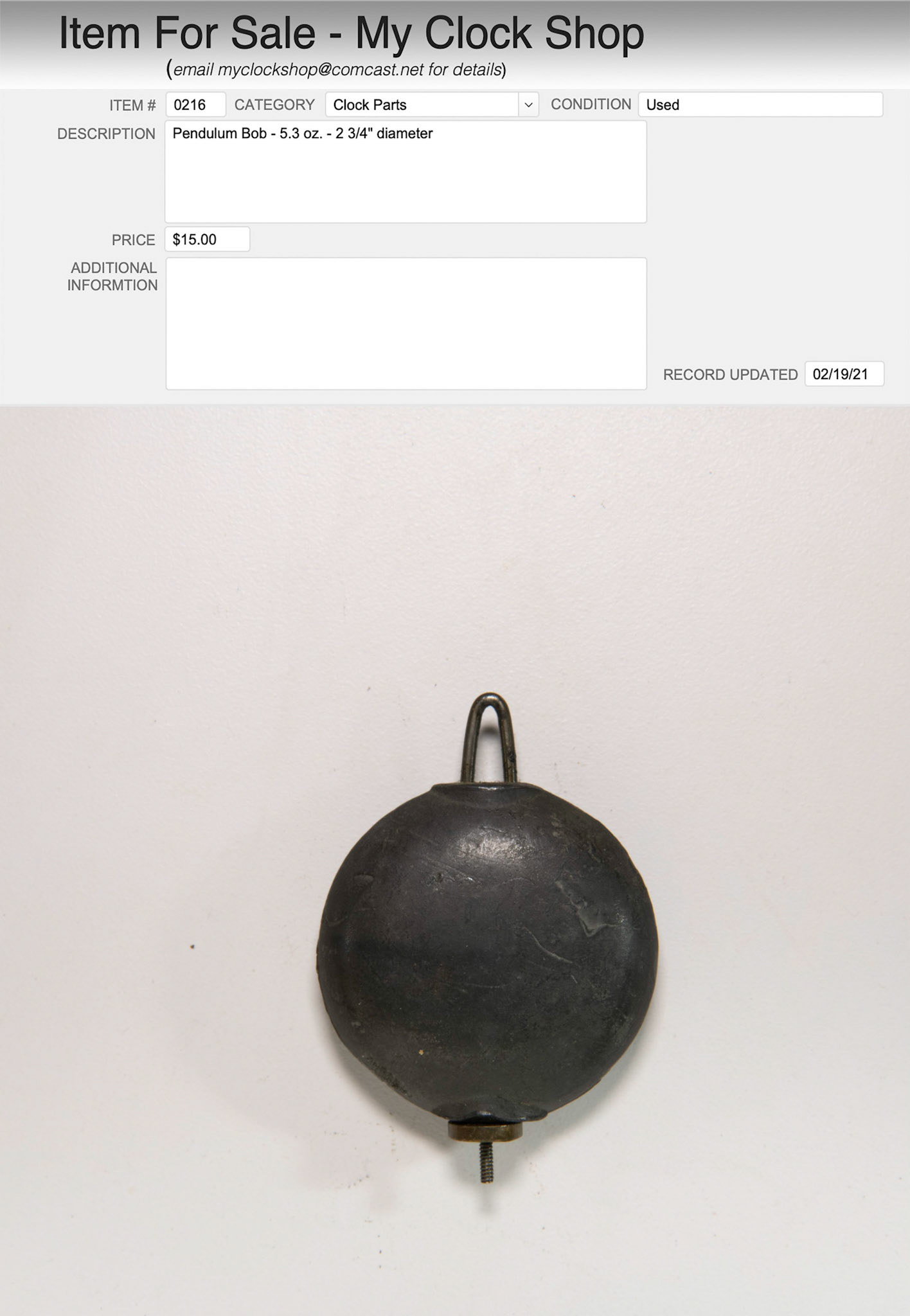 Item # 0216