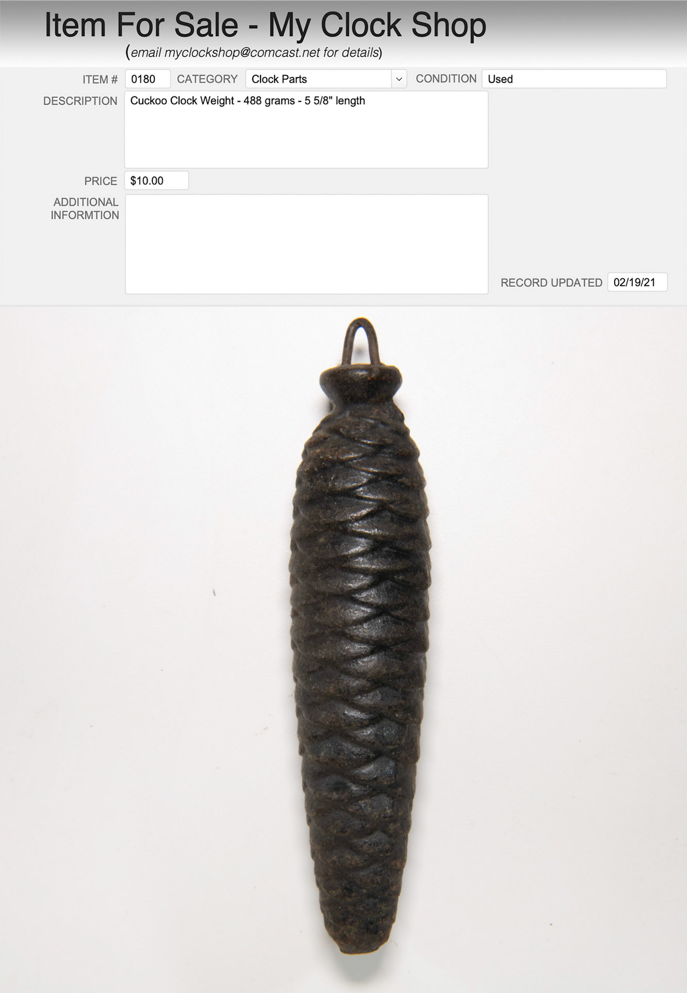 Item # 0180