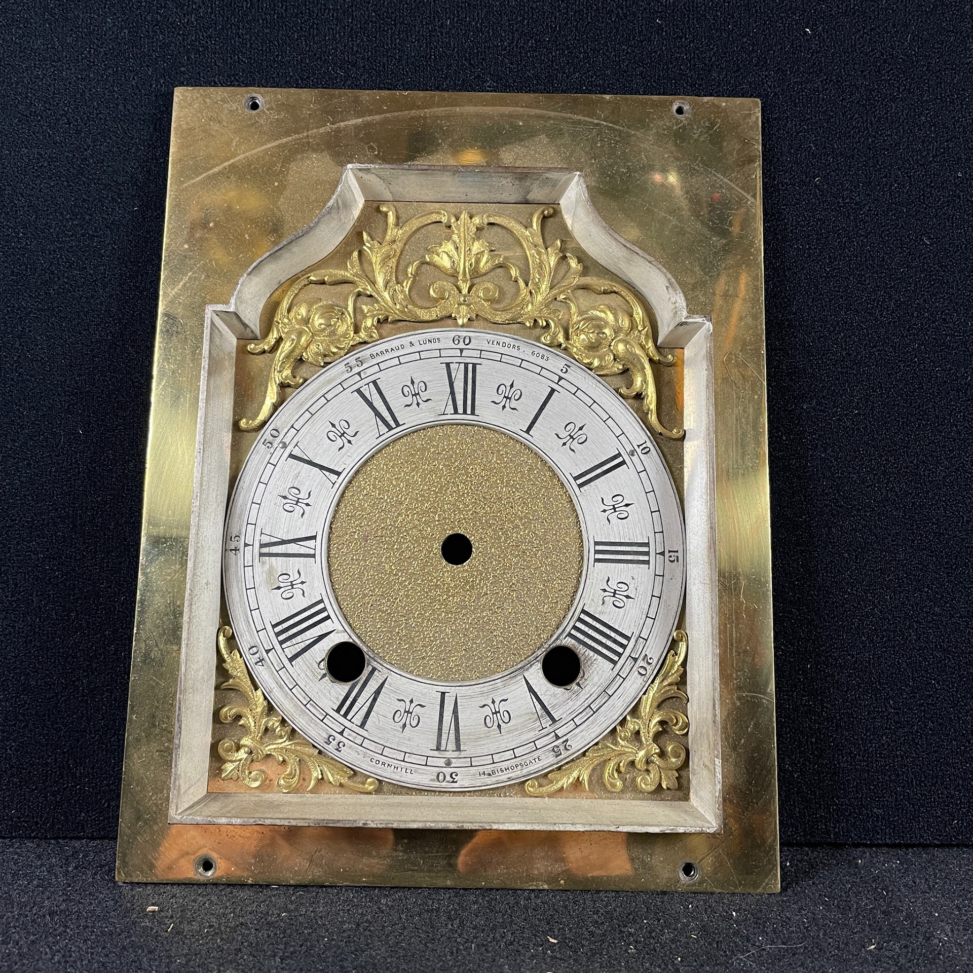 English Brass Clock Dial