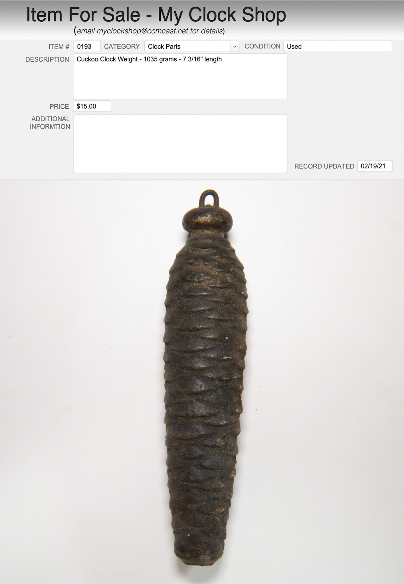 Item # 0193