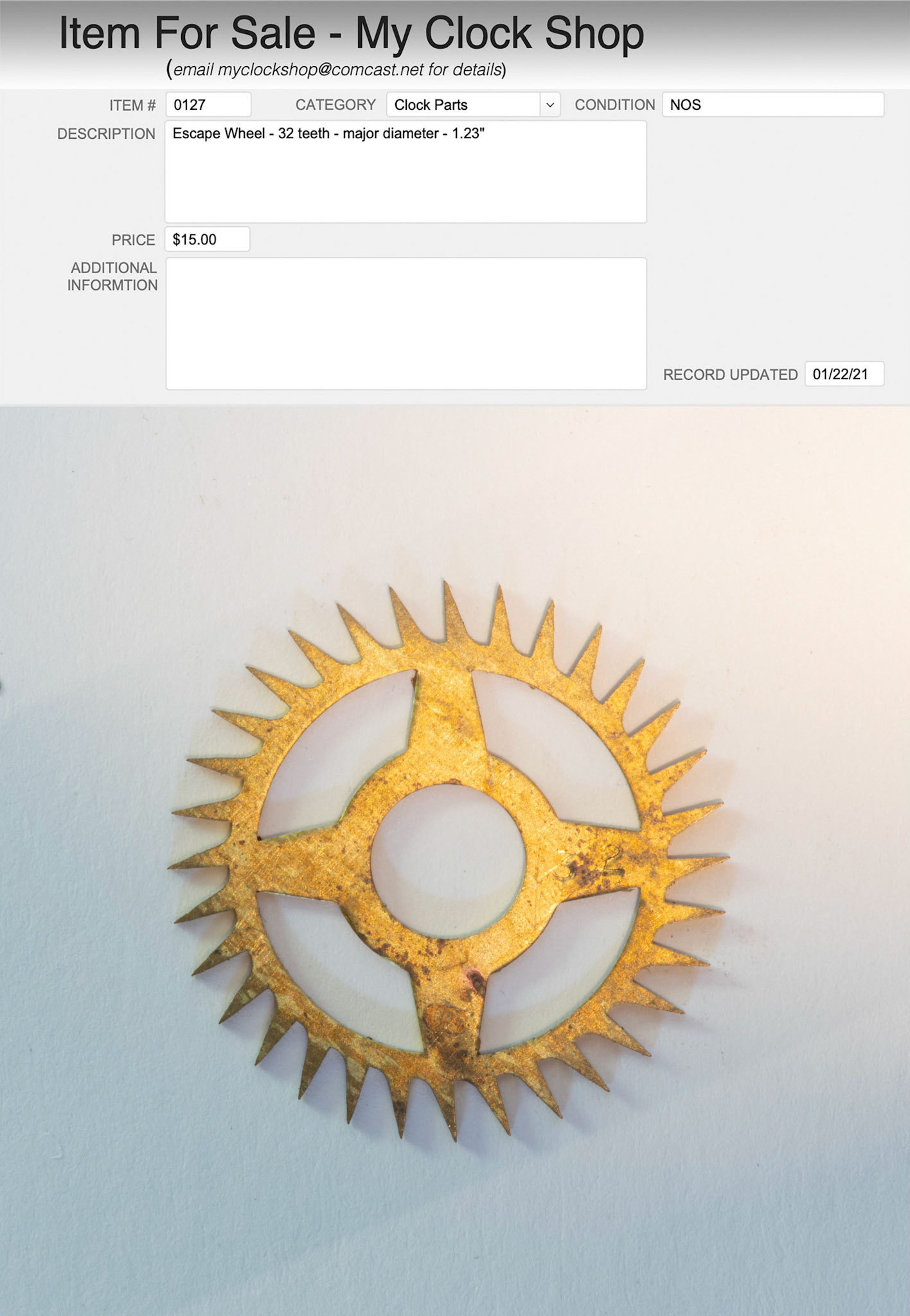 Item # 0127