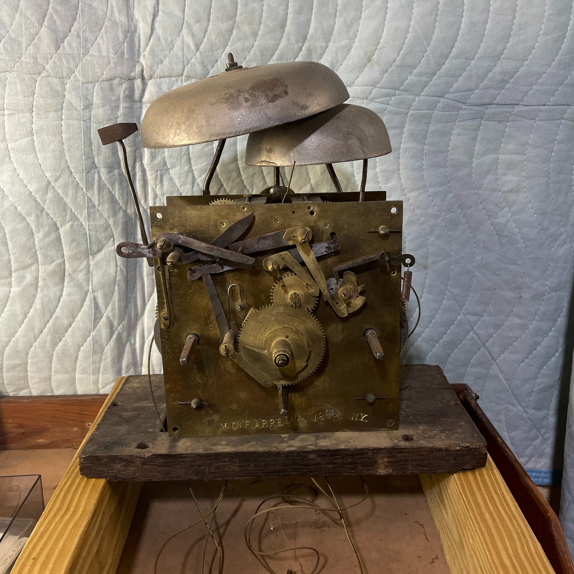 18th Century Three-Train Tallcase Clock Movement