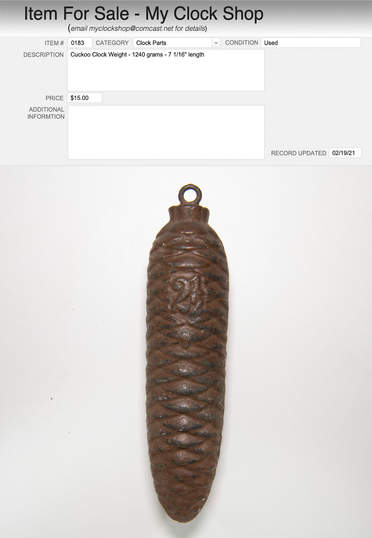 Item # 0183
