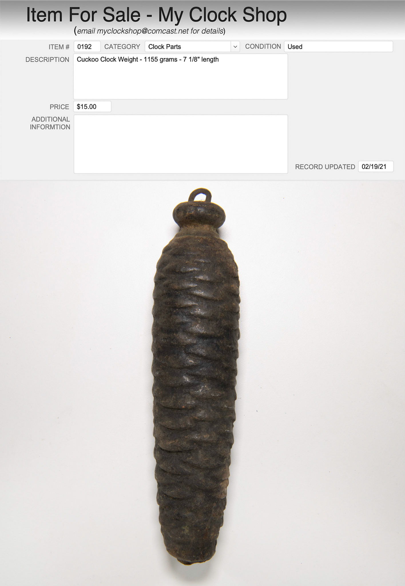 Item # 0192