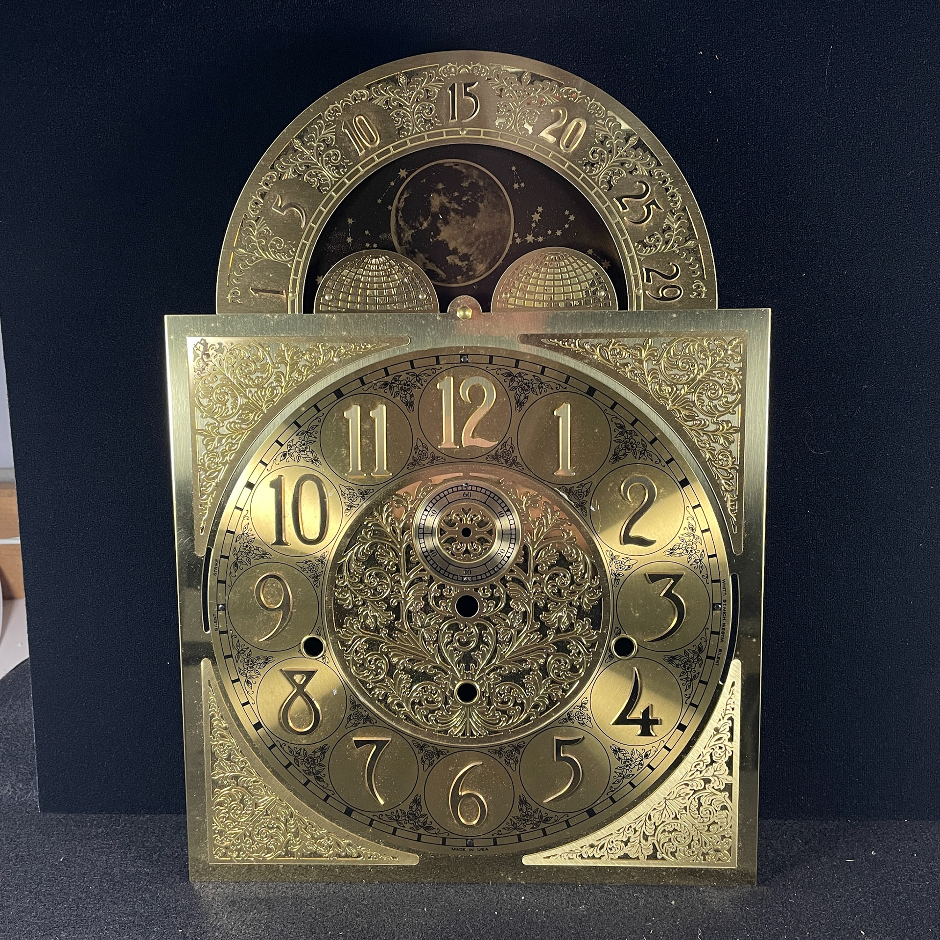 Grandfather clock triple chime dial - NOS