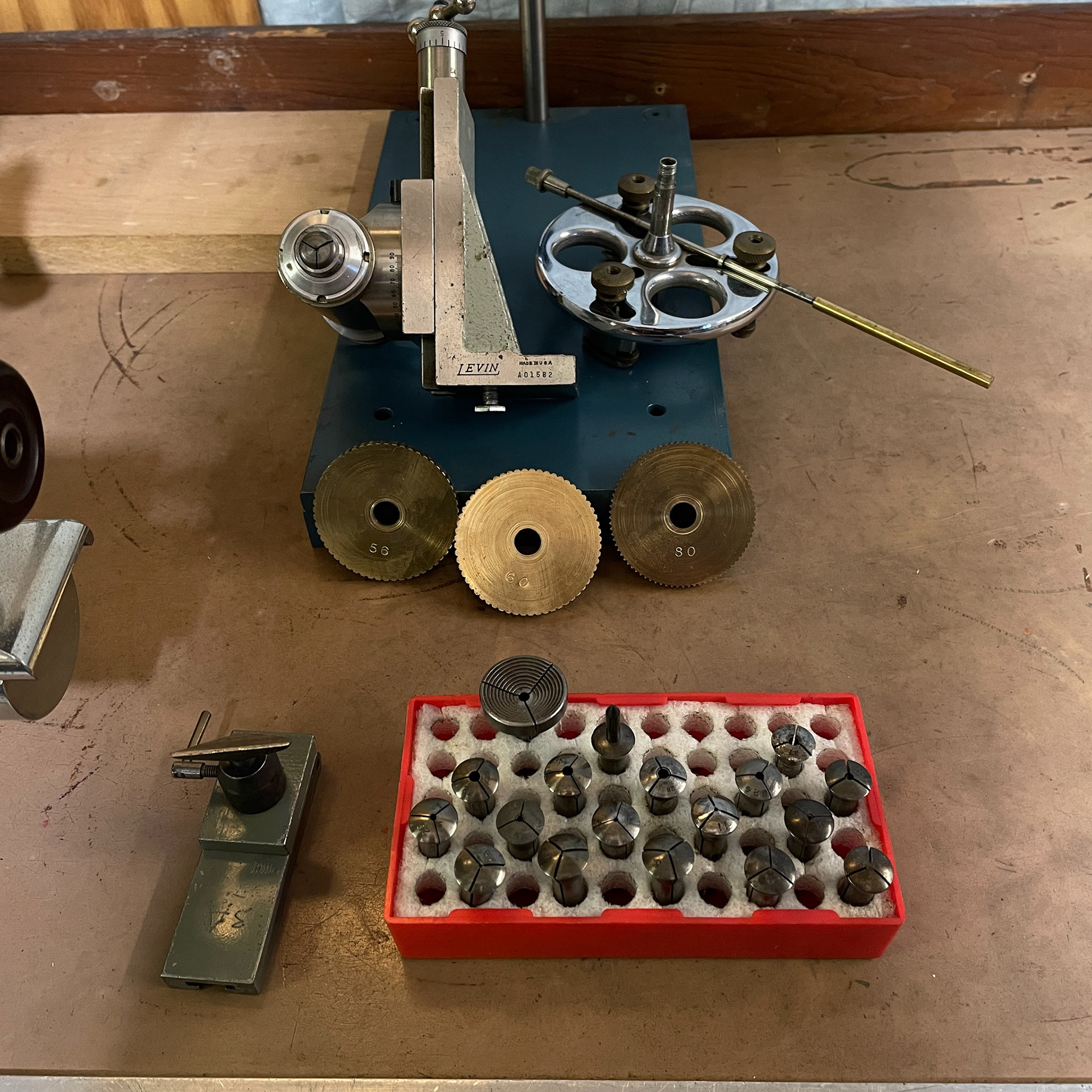 Levin 8mm Watchmaker's Lathe with Tooling and Accessories