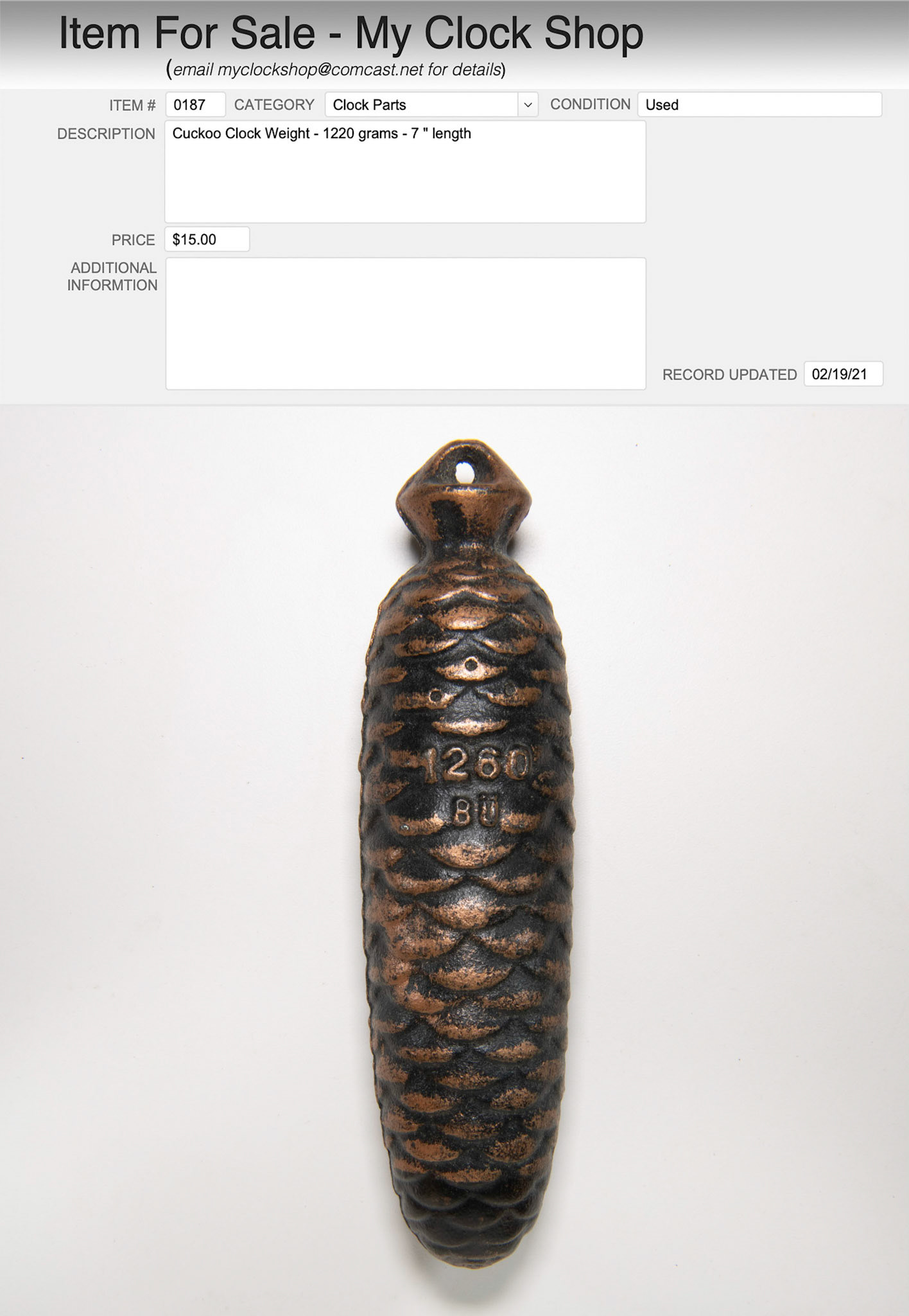 Item # 0187