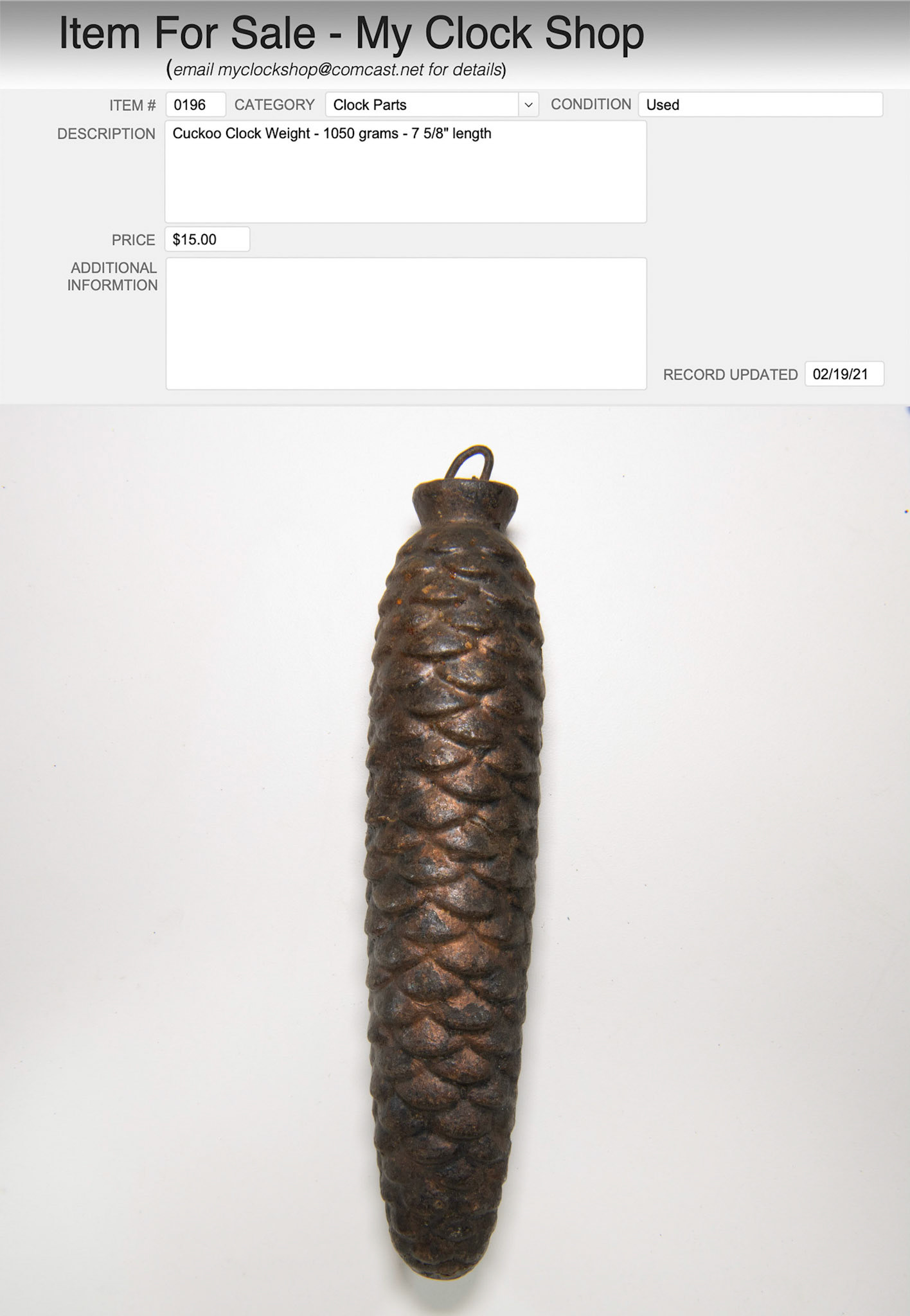 Item # 0196