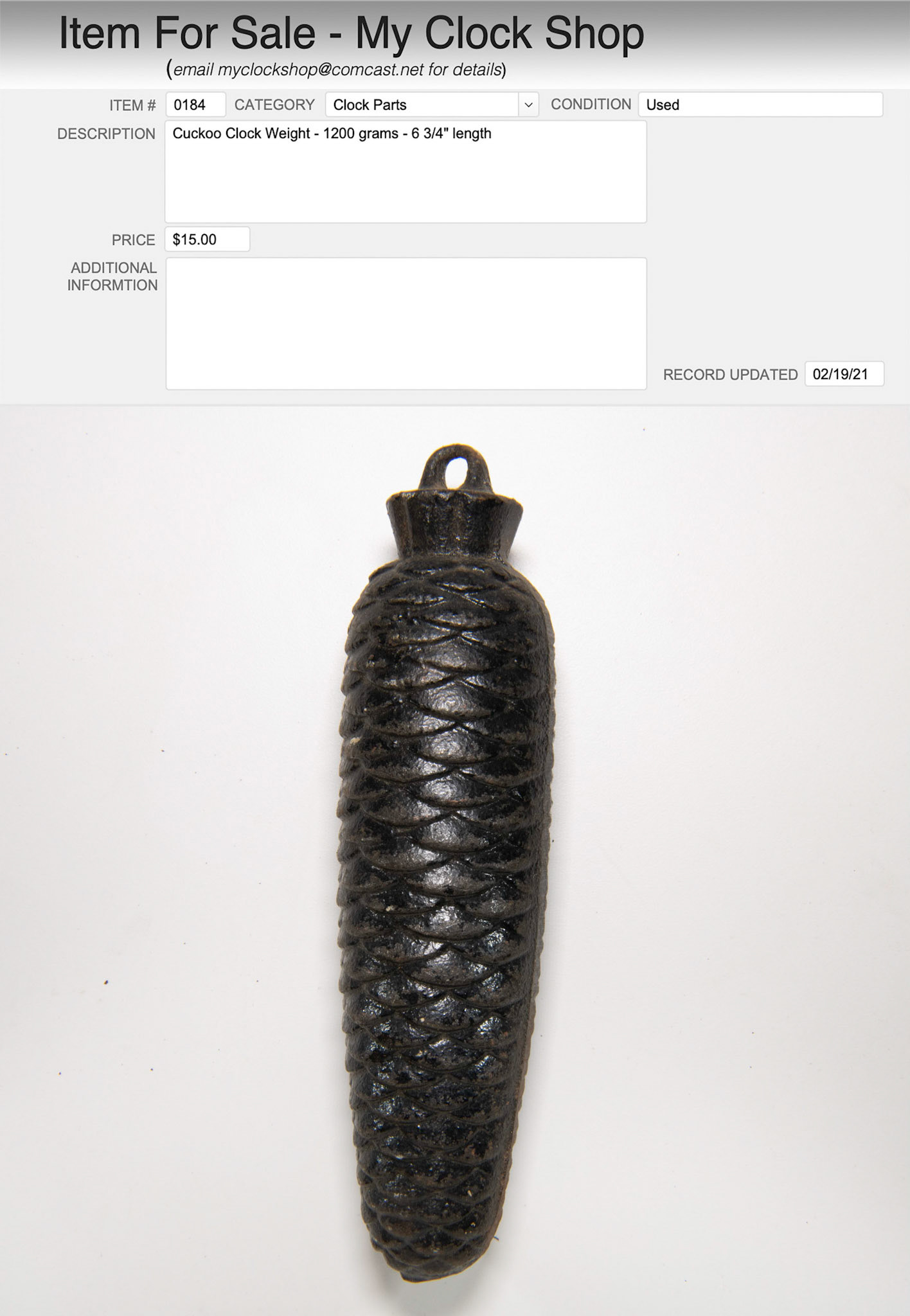 Item # 0184