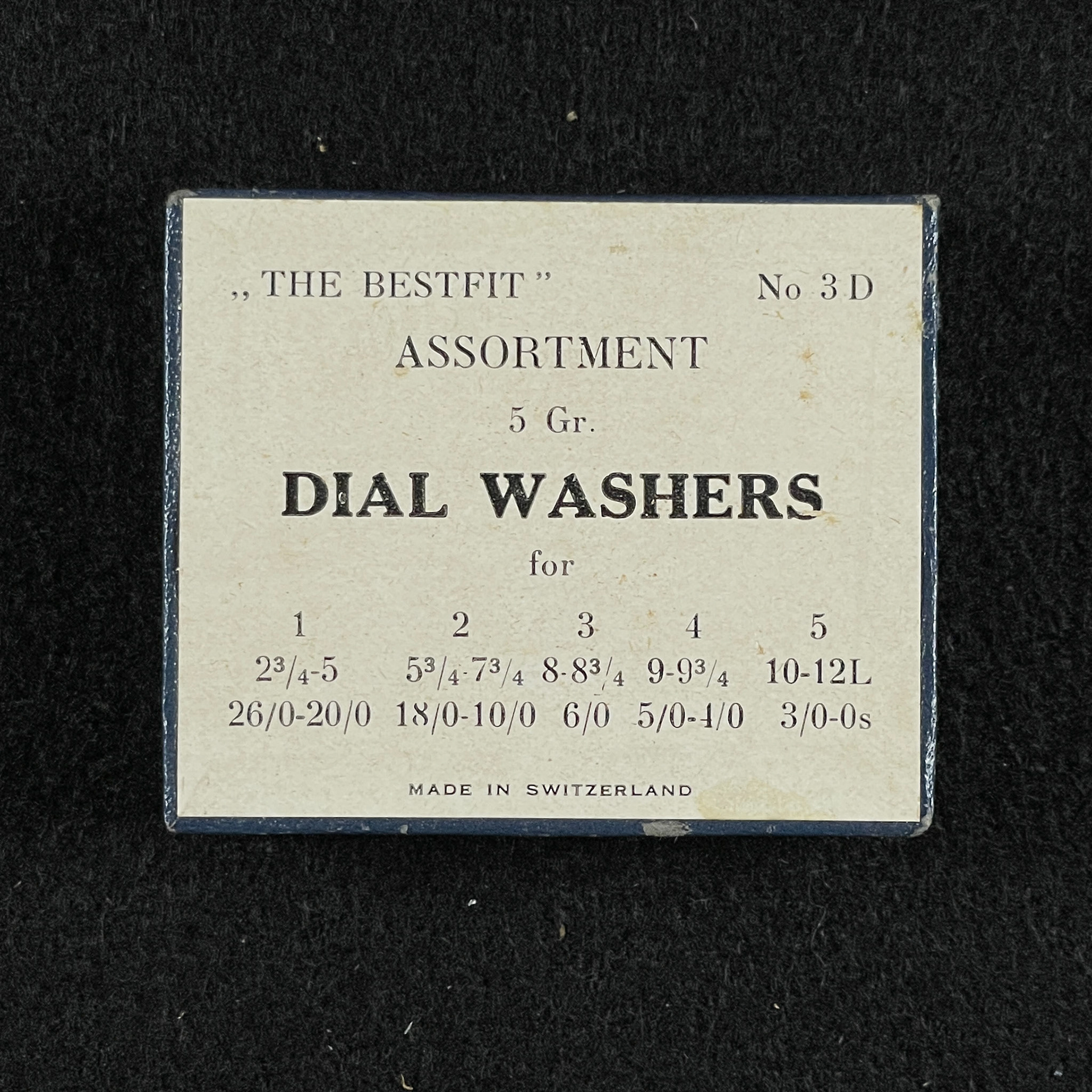 Bestfit Dial Washers Assortment - No. 3D