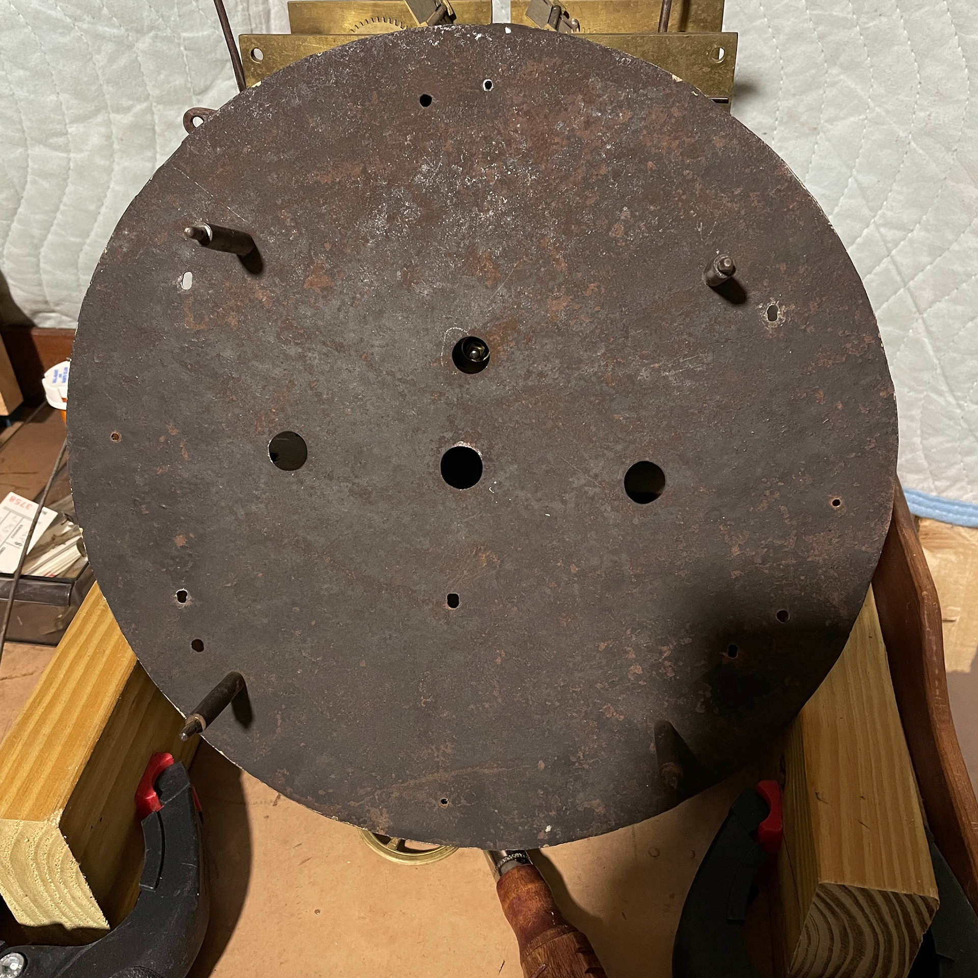 18th Century Three-Train Tallcase Clock Movement