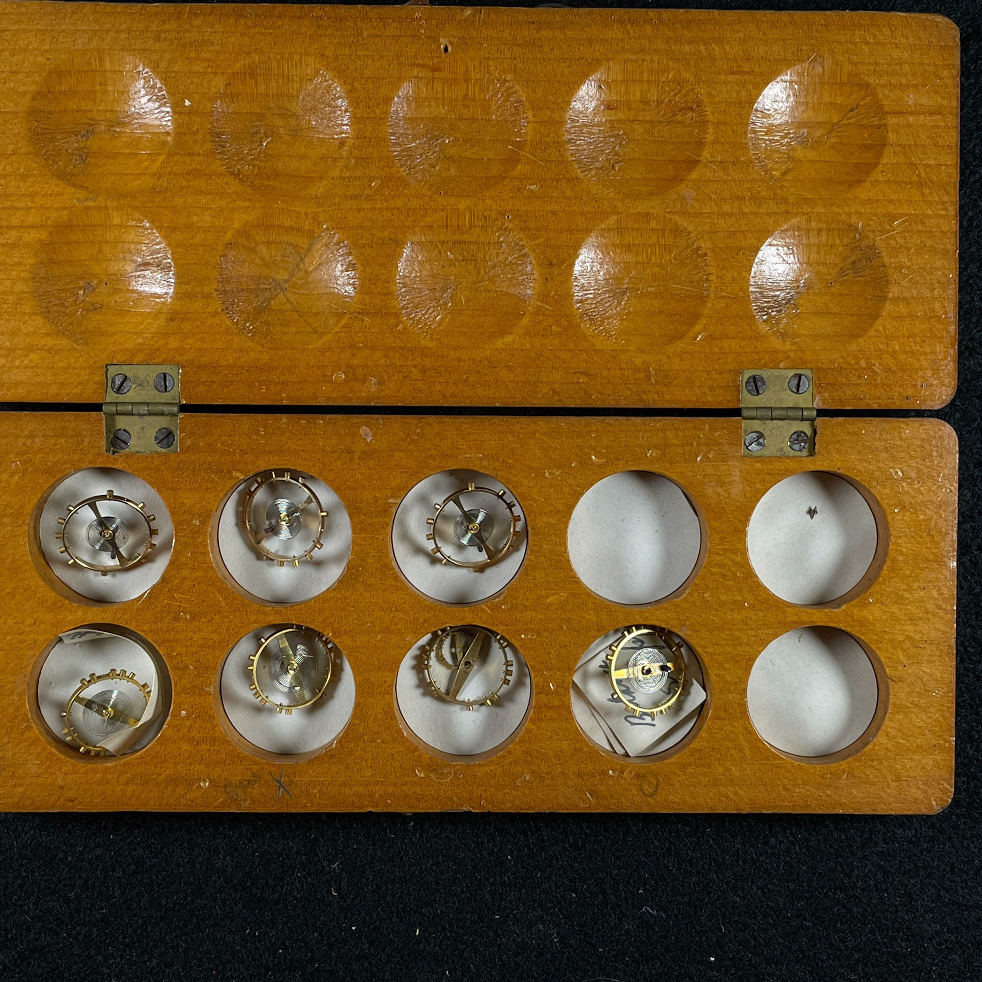 Watch Balance Wheels in wooden case
