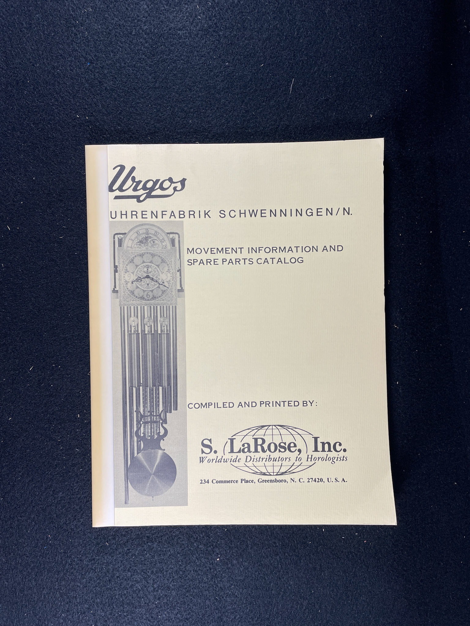 Urgos movement information and spare parts catalog