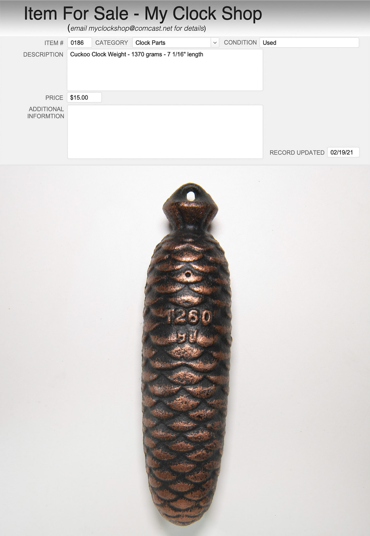 Item # 0186