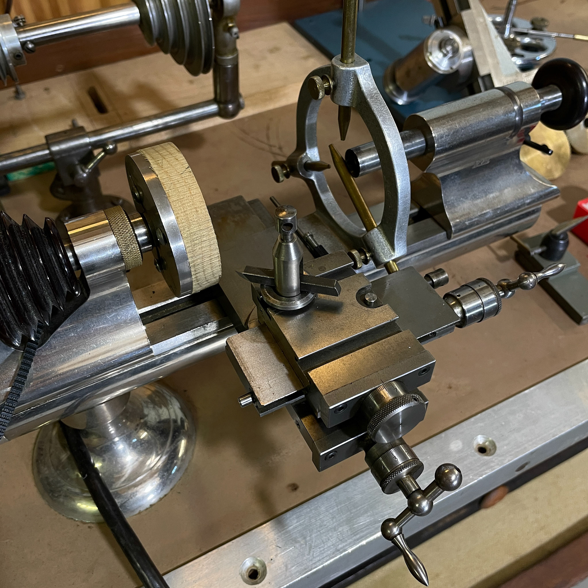 Levin 8mm Watchmaker's Lathe with Tooling and Accessories