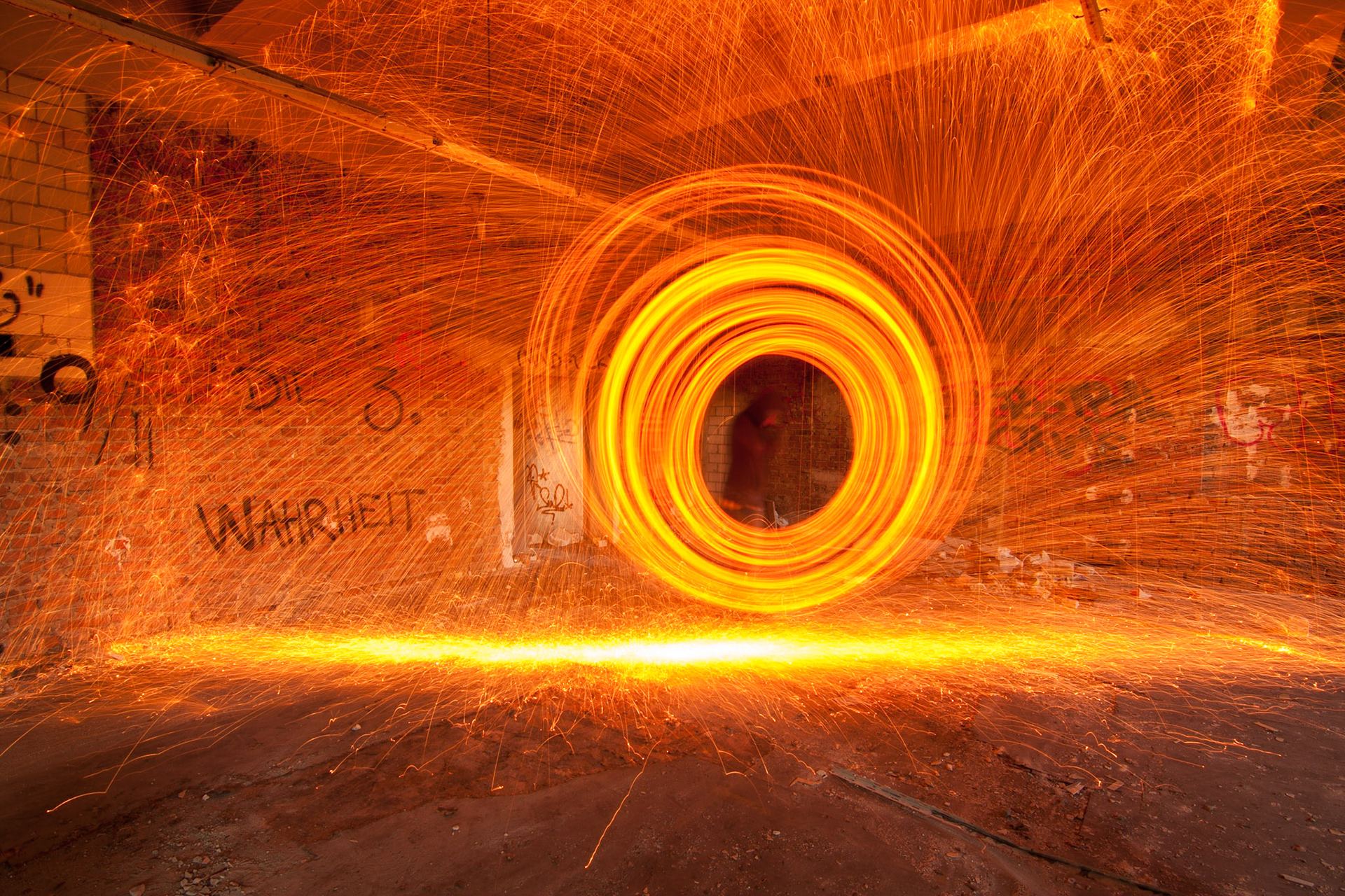 Silly lightpainiting in a hidden place