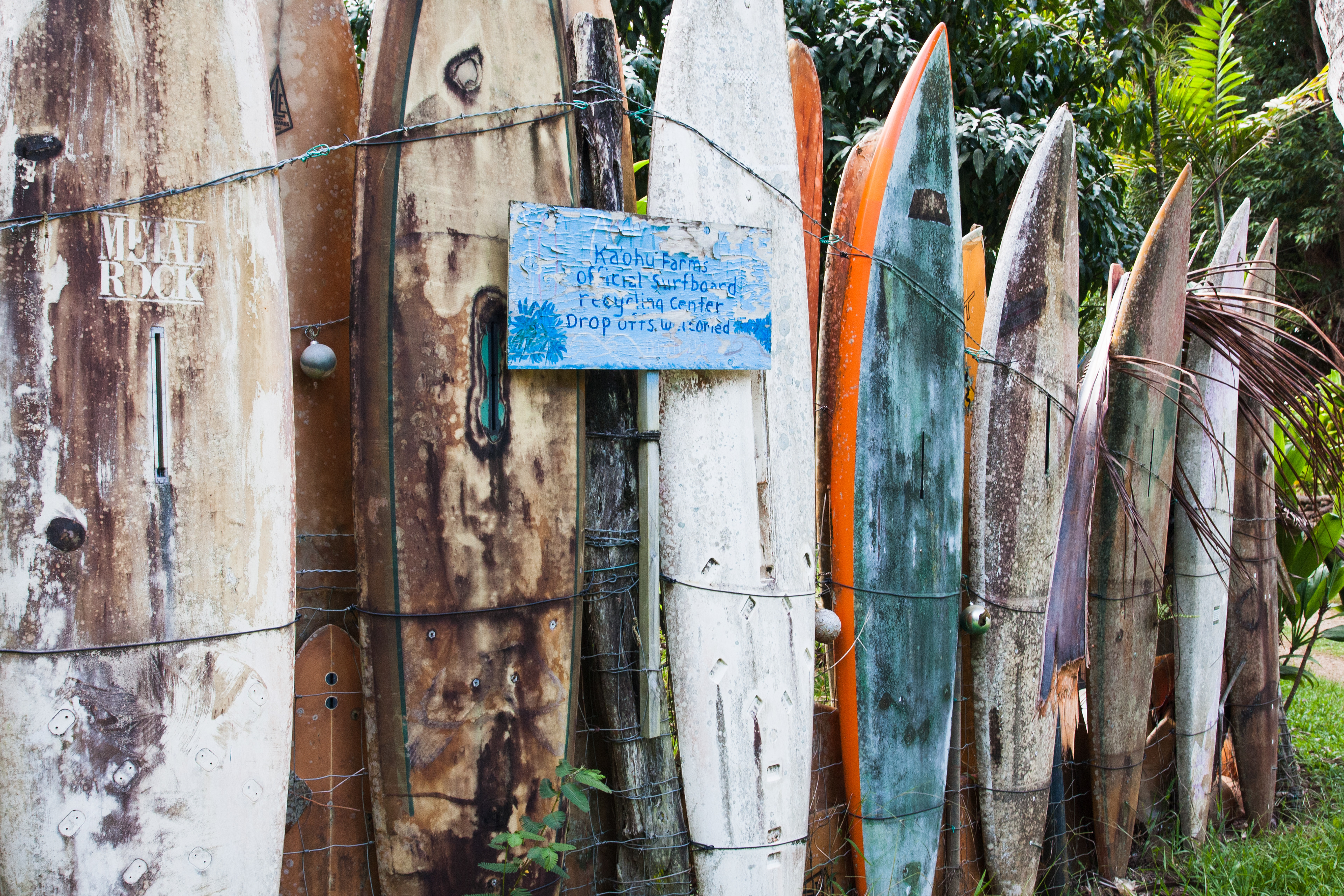 Old surfboards - Waikiki Beach, Oahu