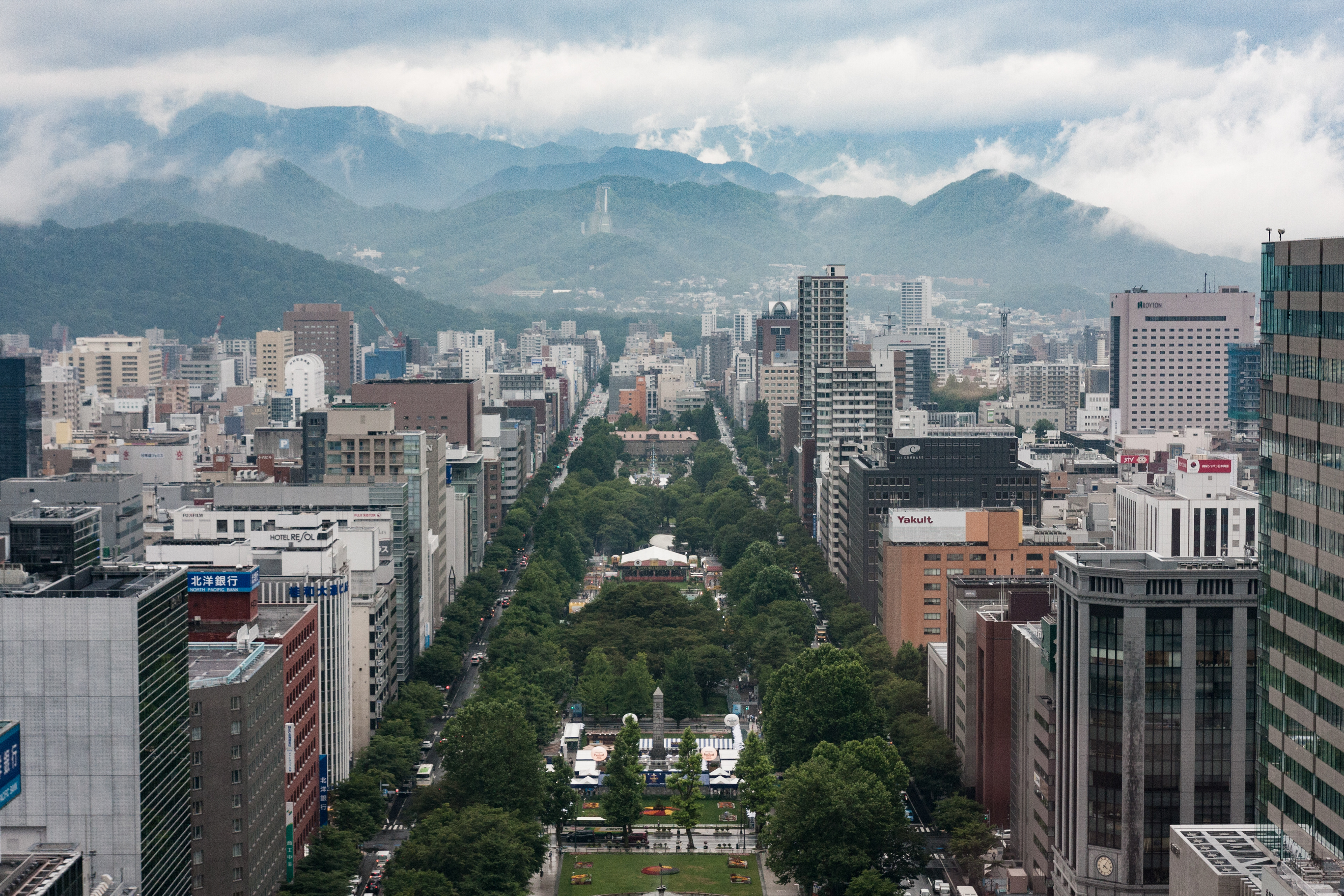 Odori Park from the TV Tower - Sapporo