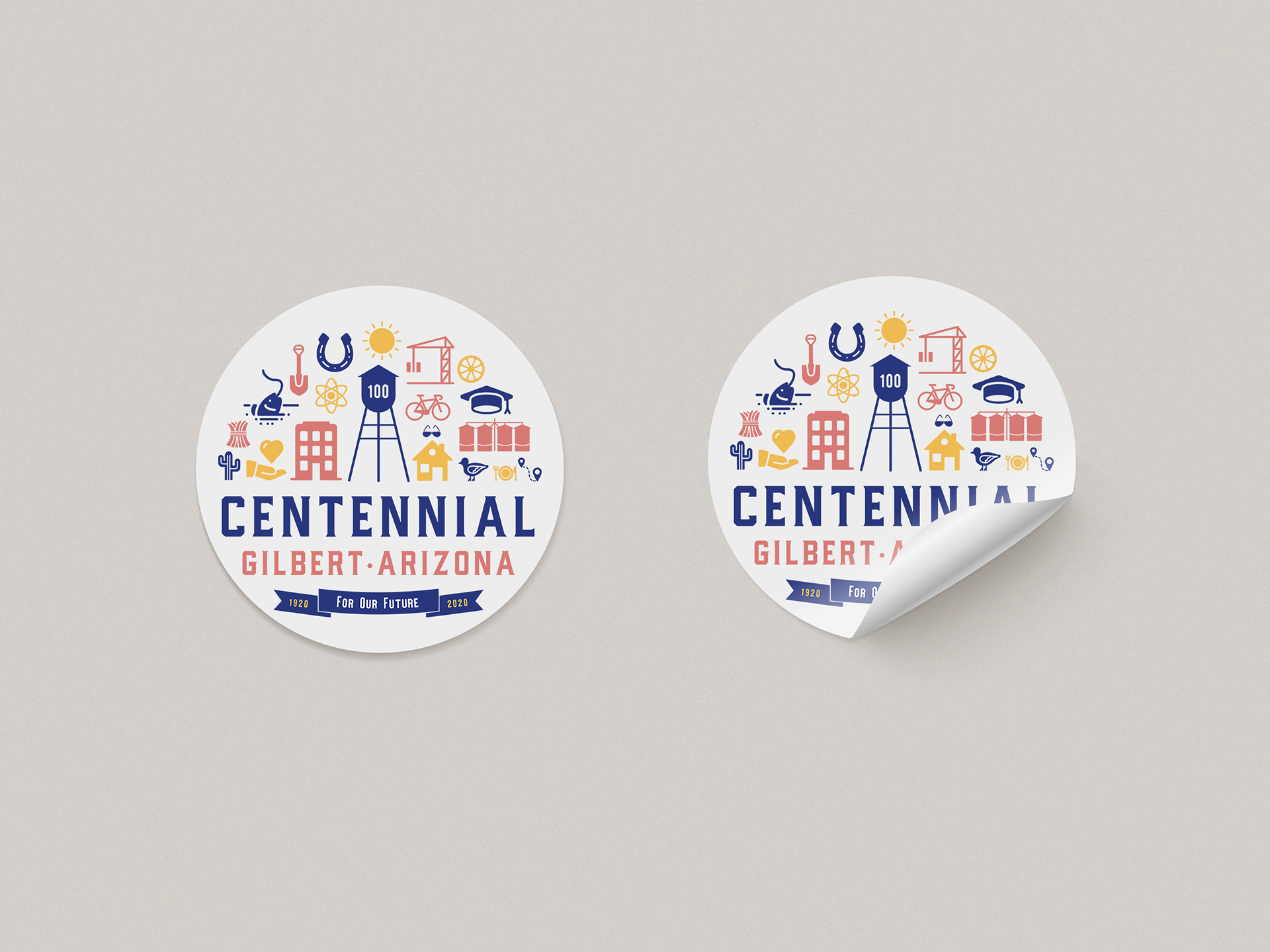Gilbert Centennial Stickers