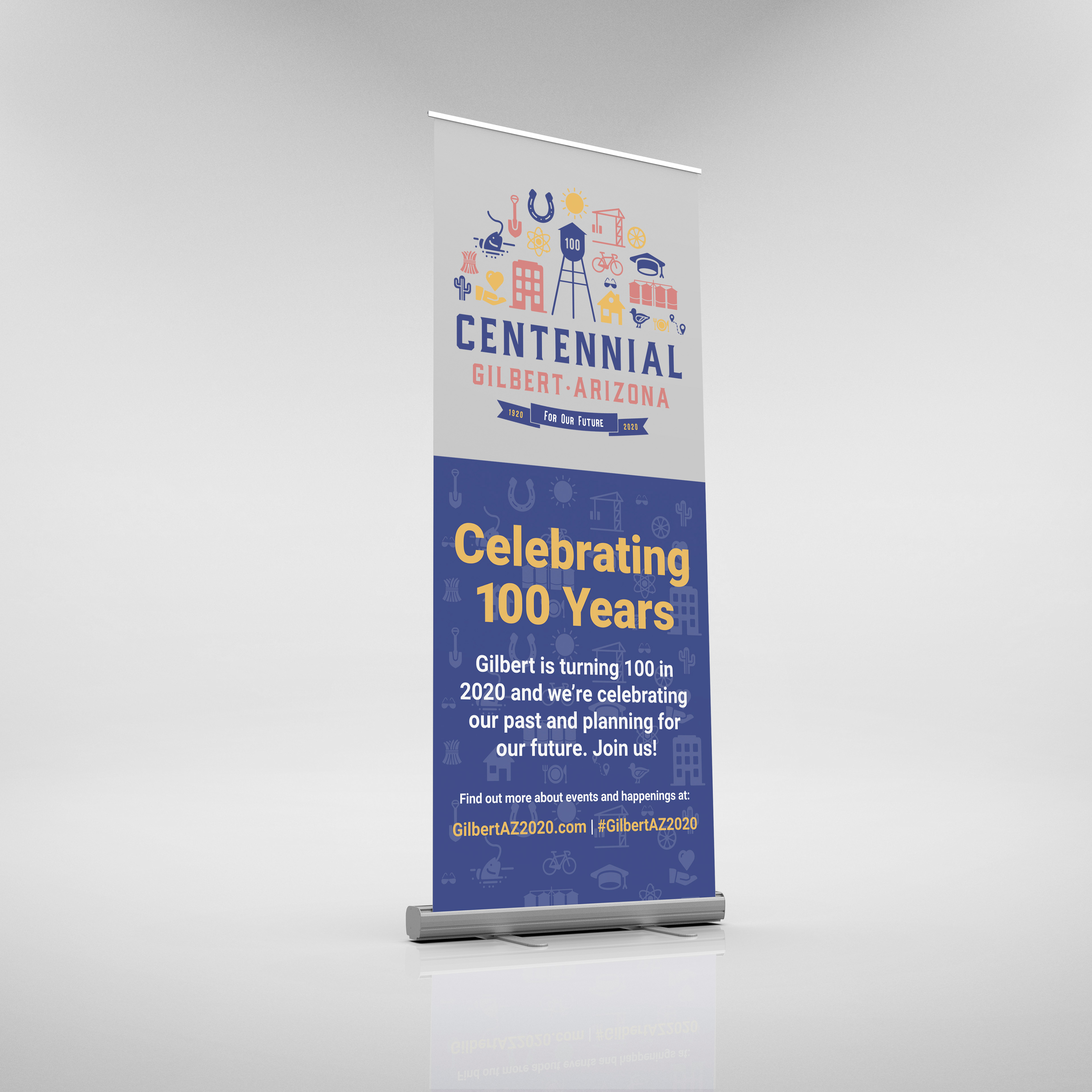 Gilbert Centennial Banner Stand