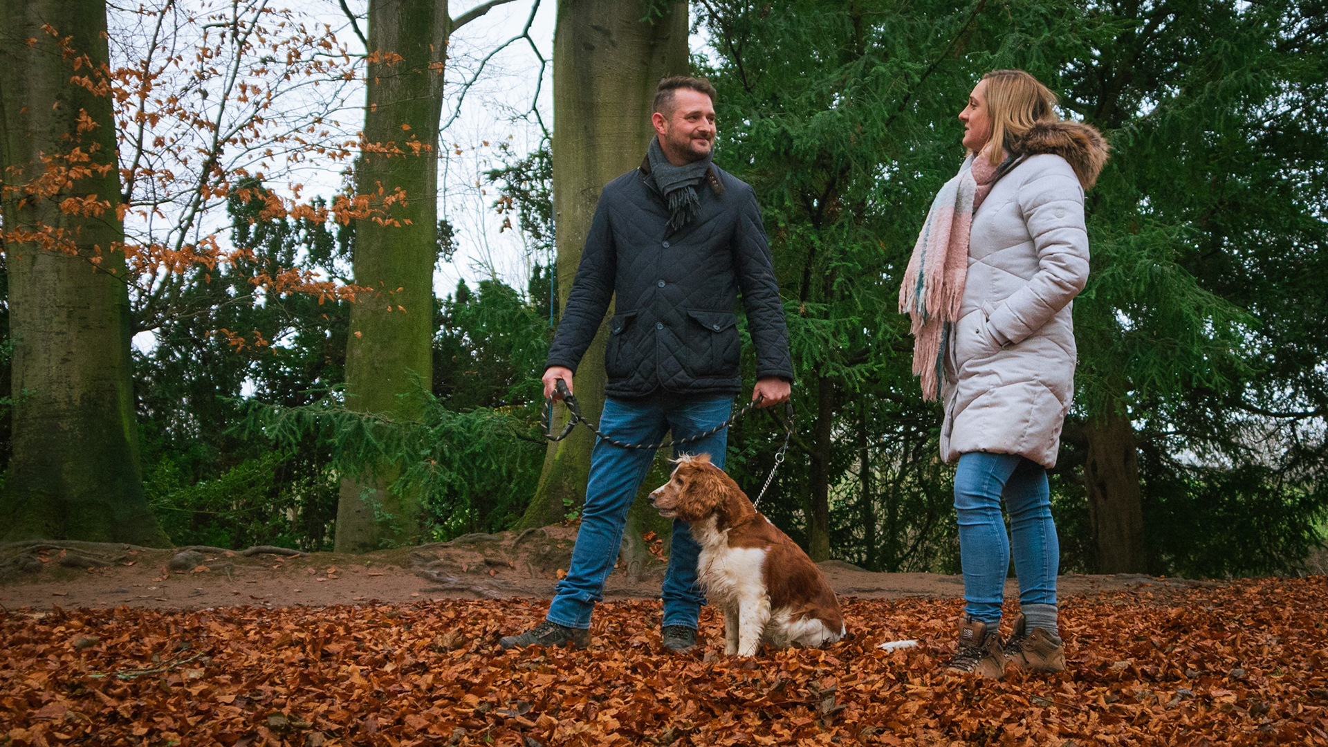 B-Roll video and stills of Natalie and Luke in their grounds at their homegg