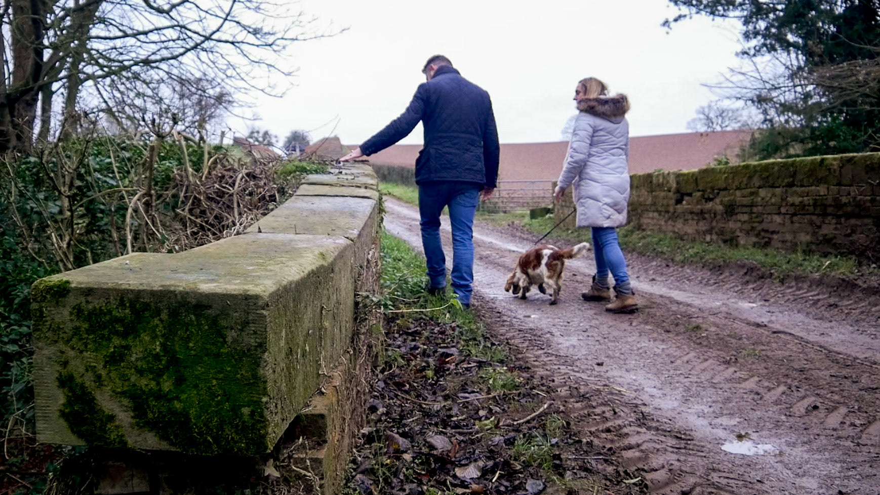 B-Roll video and stills of Natalie and Luke in their grounds at their Home