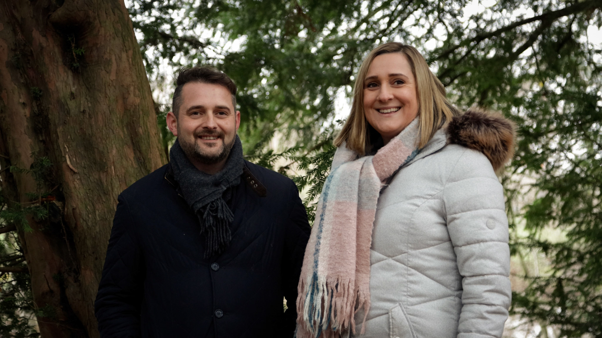 B-Roll video and stills of Natalie and Luke in their grounds at their Home