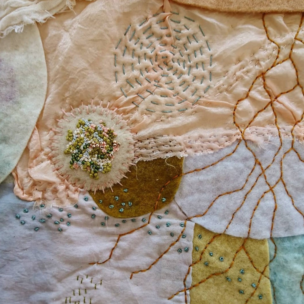 Plant dyed and hand stitched commision