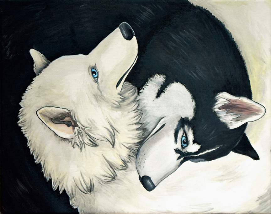 Acrylic Dog Painting