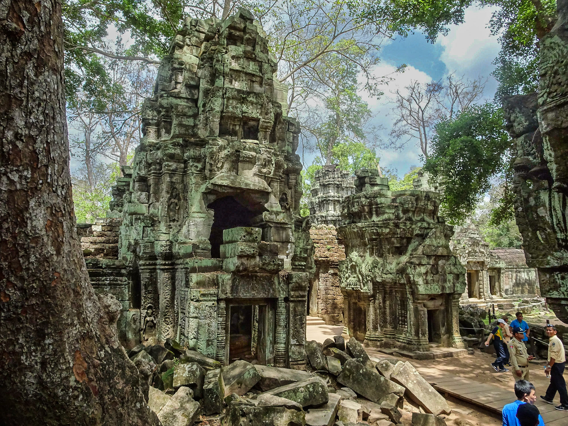 Dark and musky passages add an aura of mystery at the Ta Phrom...