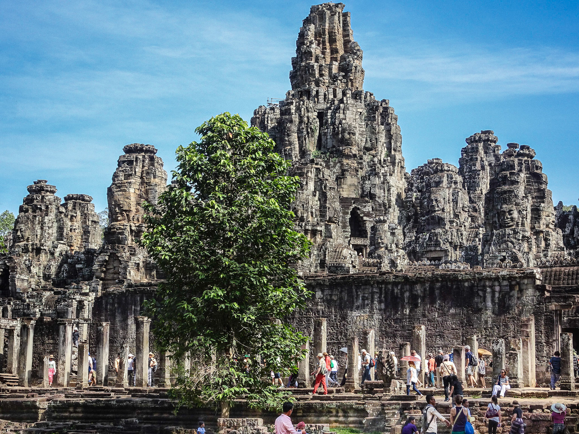 Angkor Thom - note the massive faces carved into the stone