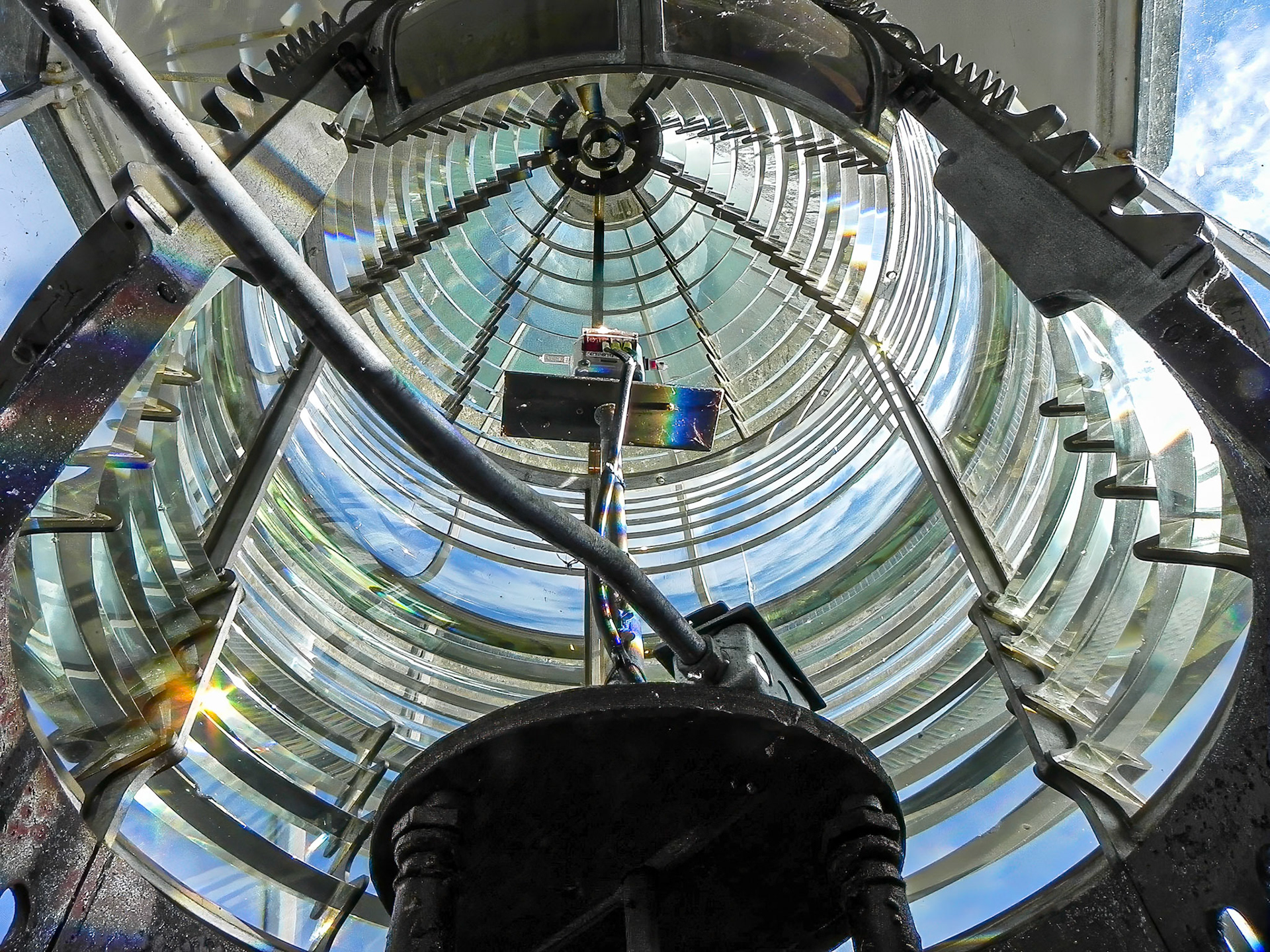 Inside a Fresnel Lens - Cana Island Lighthouse - Wisconsin