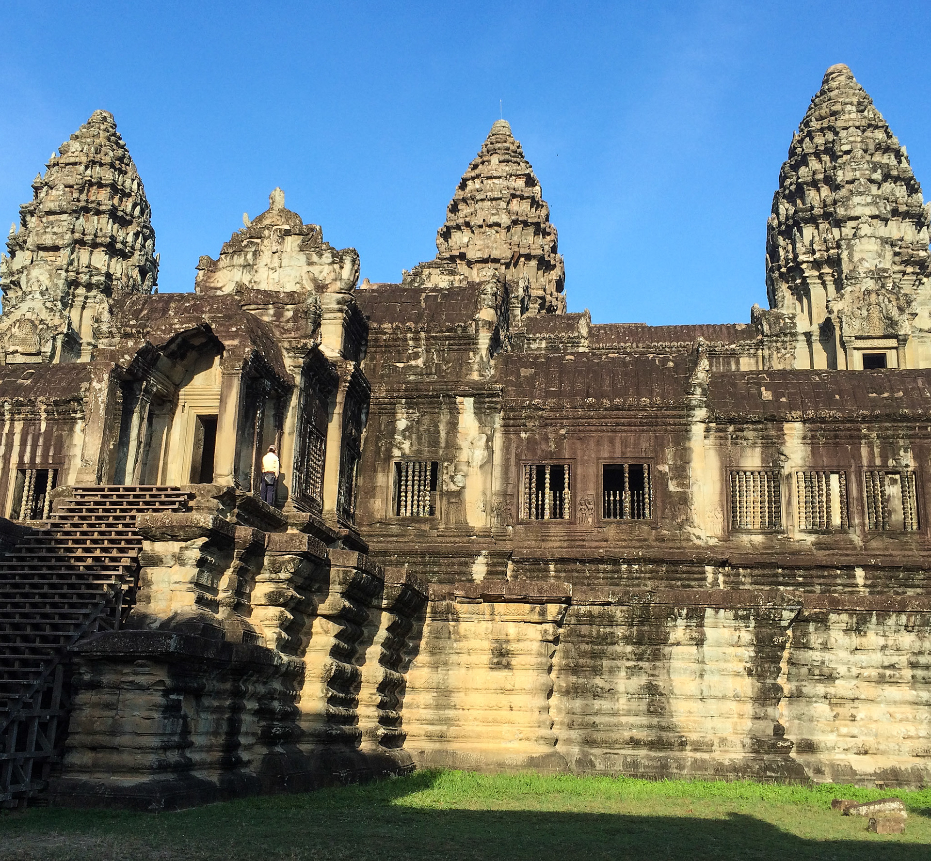 Inner temple at Angkor Wat showing intricate stone work