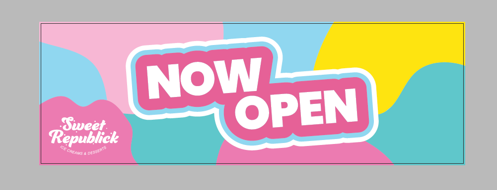 3x1m Promotional Banner displayed next to the store along the Cunningham Highway.