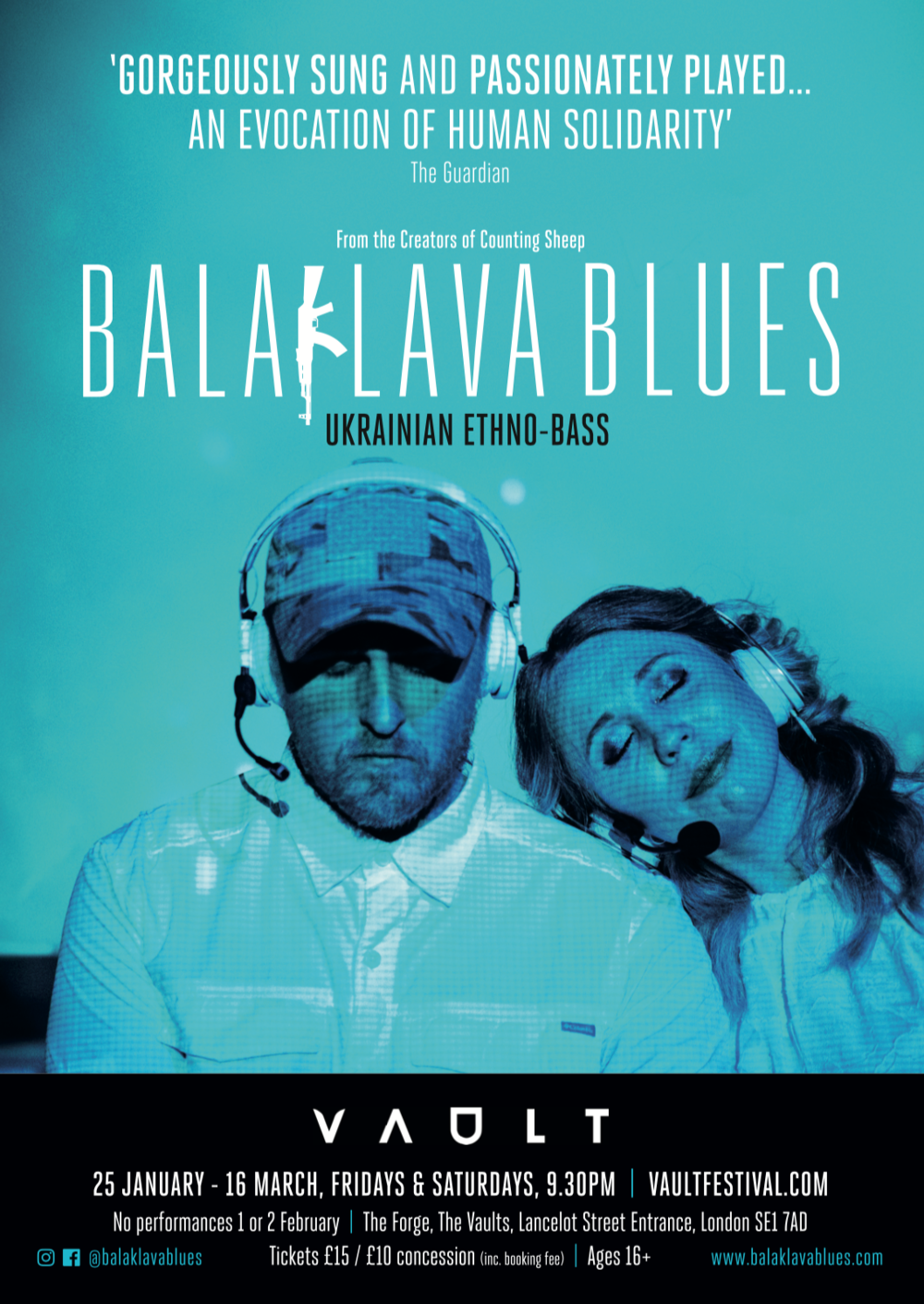 Balaklava Blues theatre poster