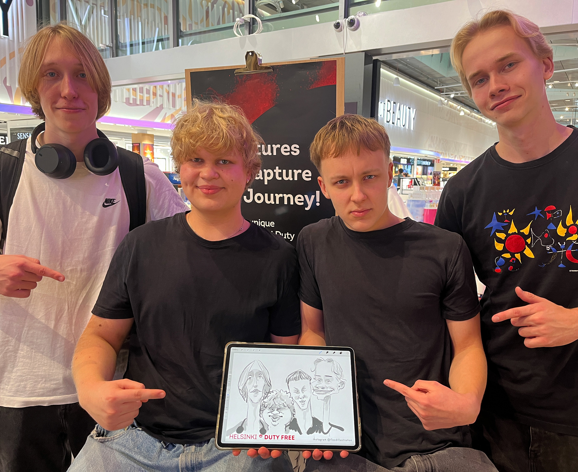 karikatyrtecknare HelsinkiDutyFree