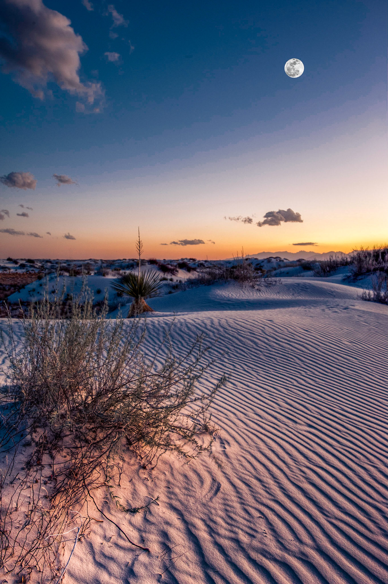 Moon over White Sands.