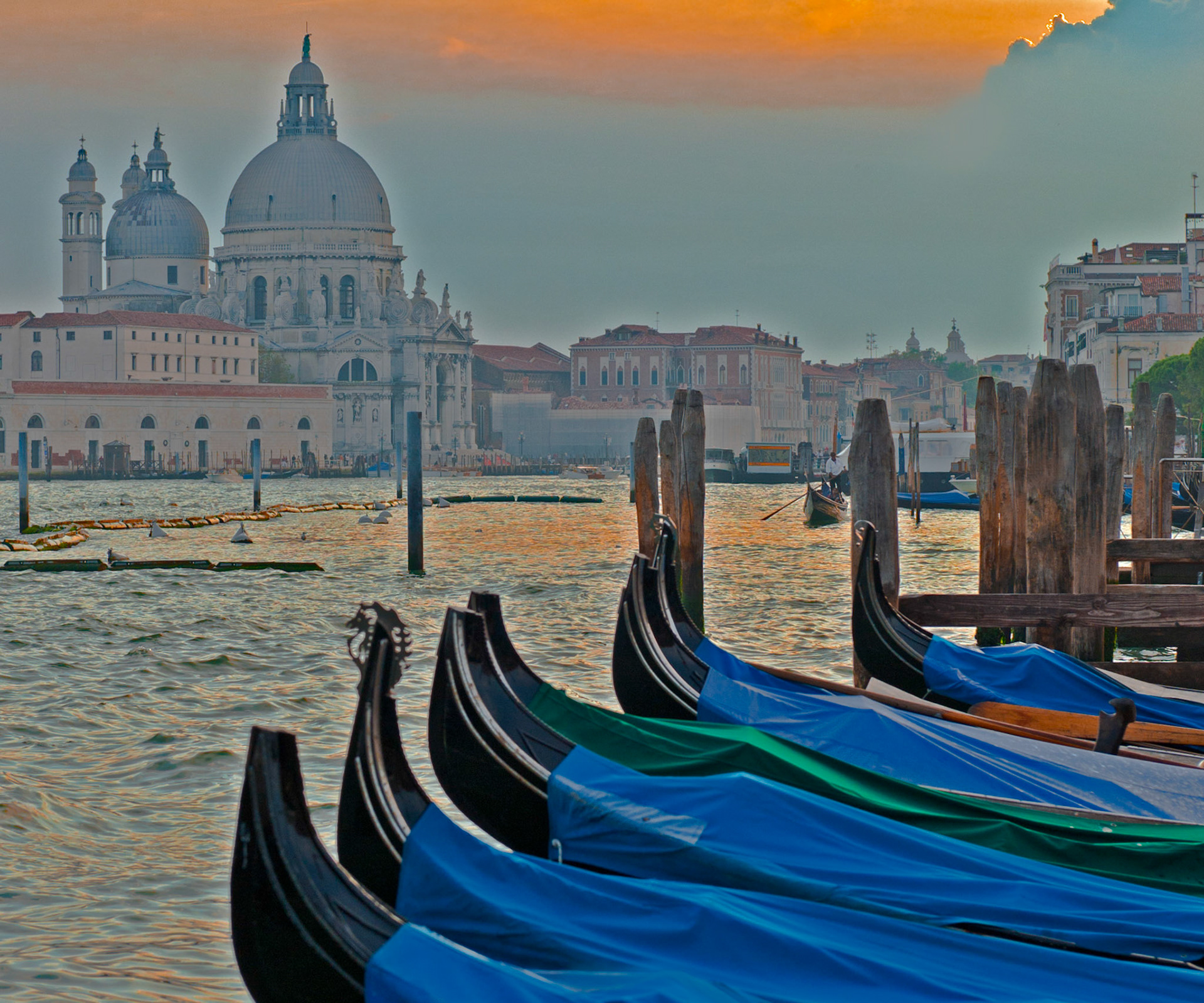 Sunset over the Grand Canal. Venice, Italy.