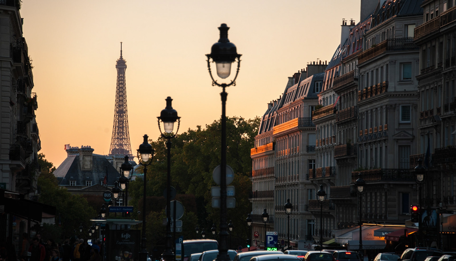 Evening projections. Paris, France