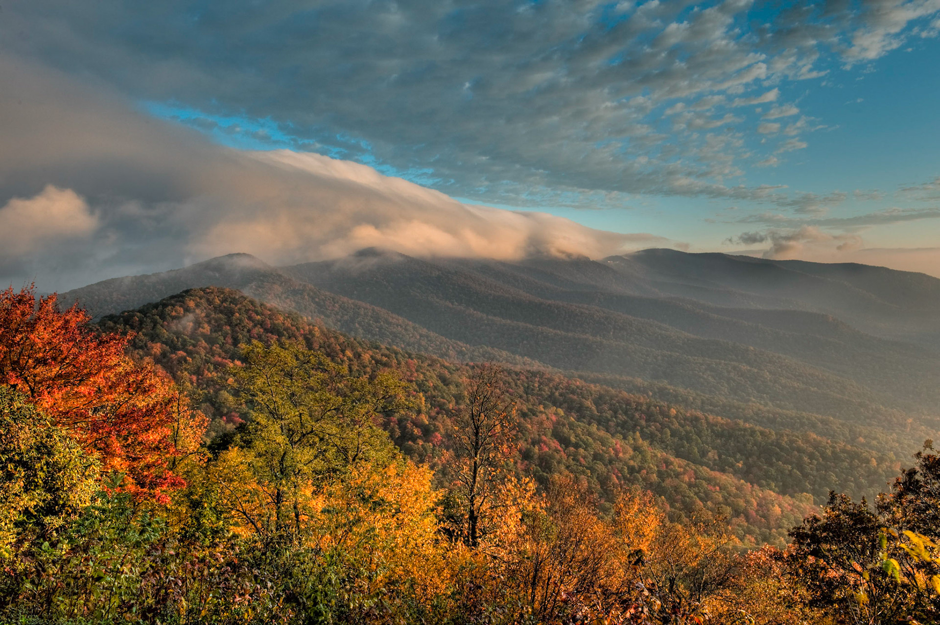Sunrise October 18. Blue Ridge Parkway, NC.