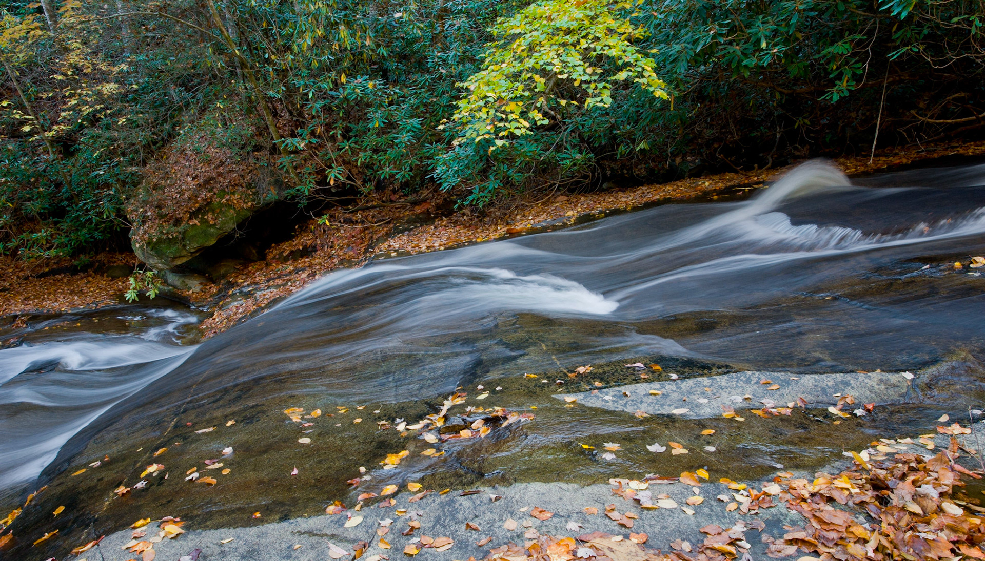 Smooth ripples. Brevard, NC.