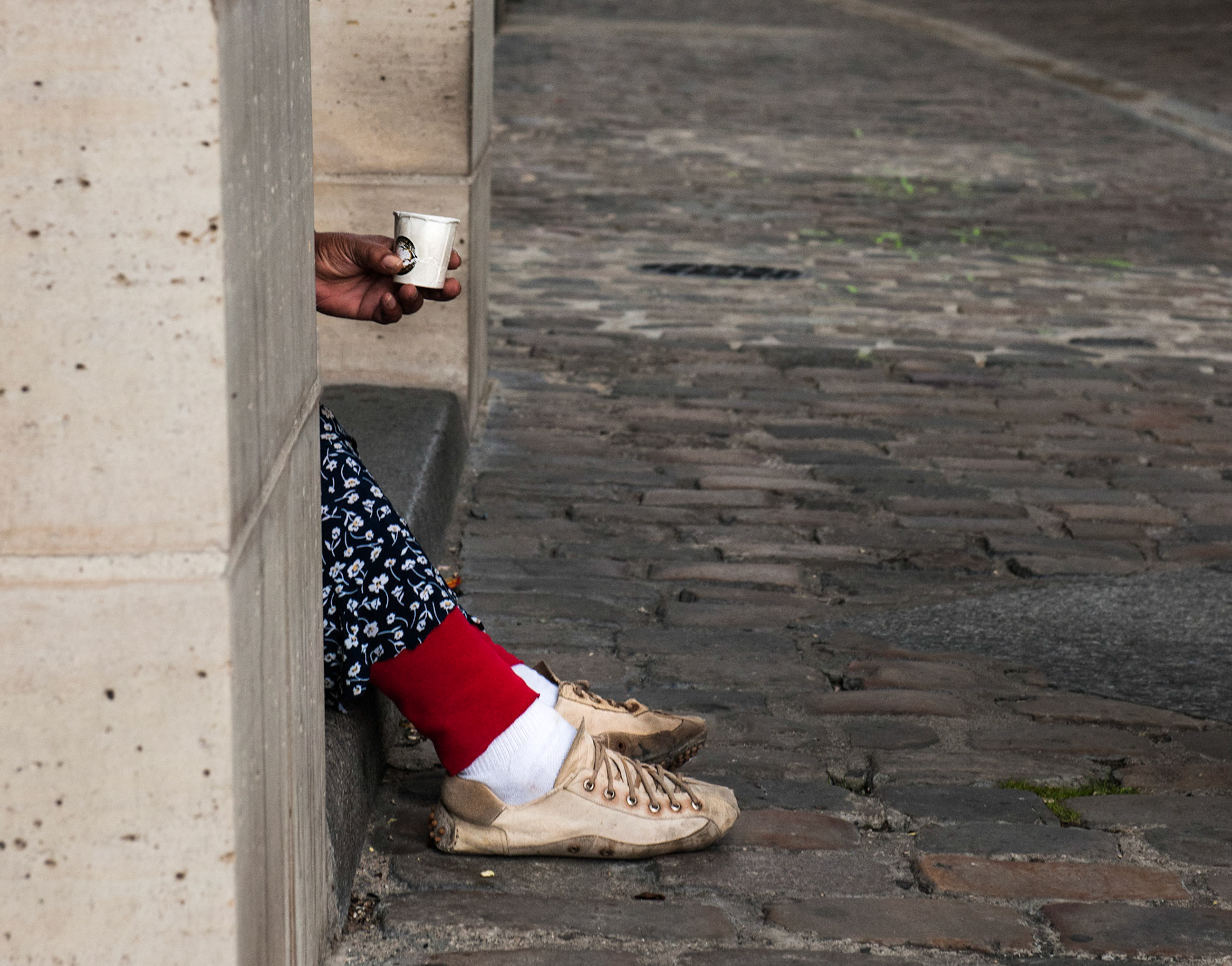 Hand for help. Paris, France.