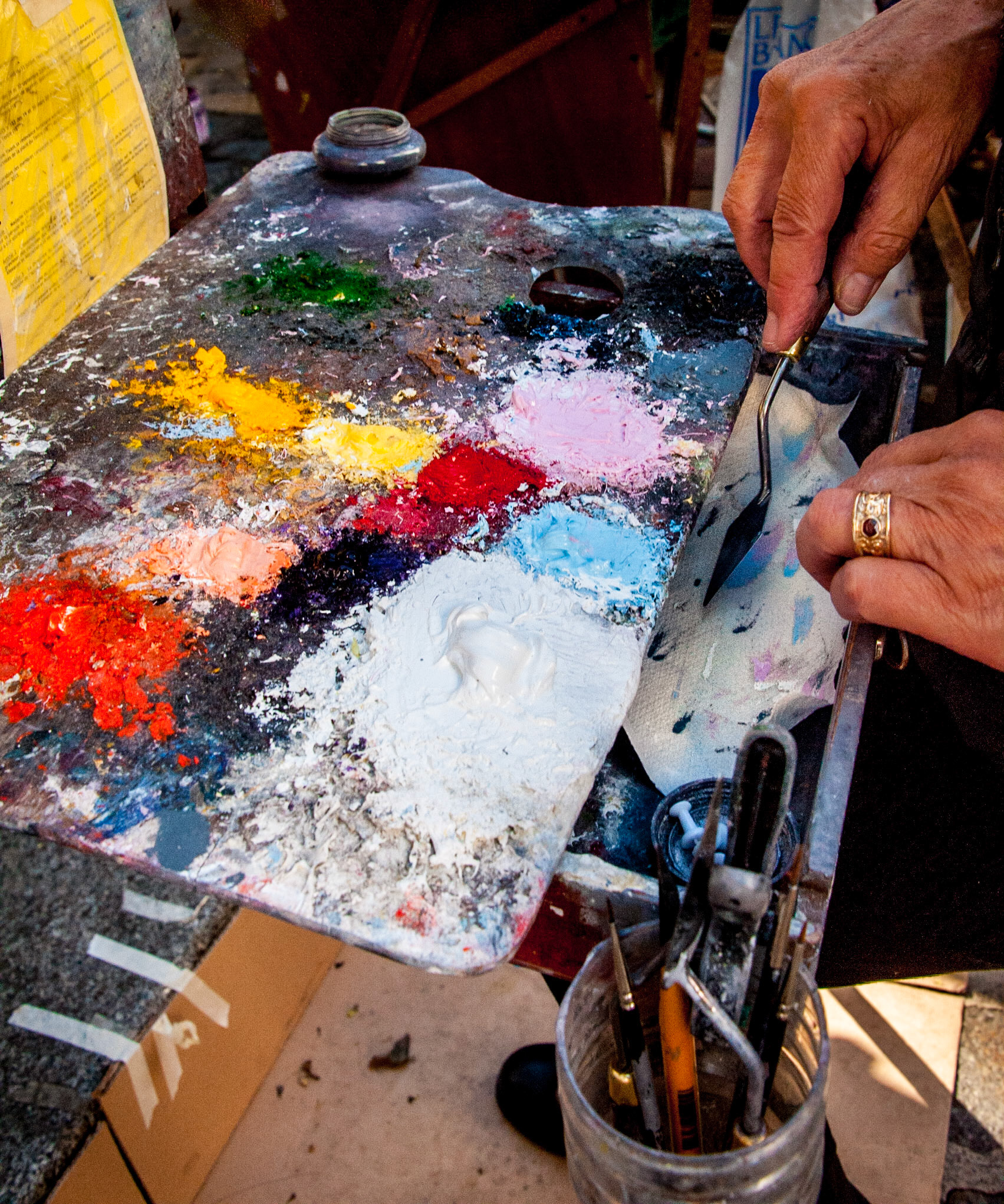 Colorful palette. Paris, France
