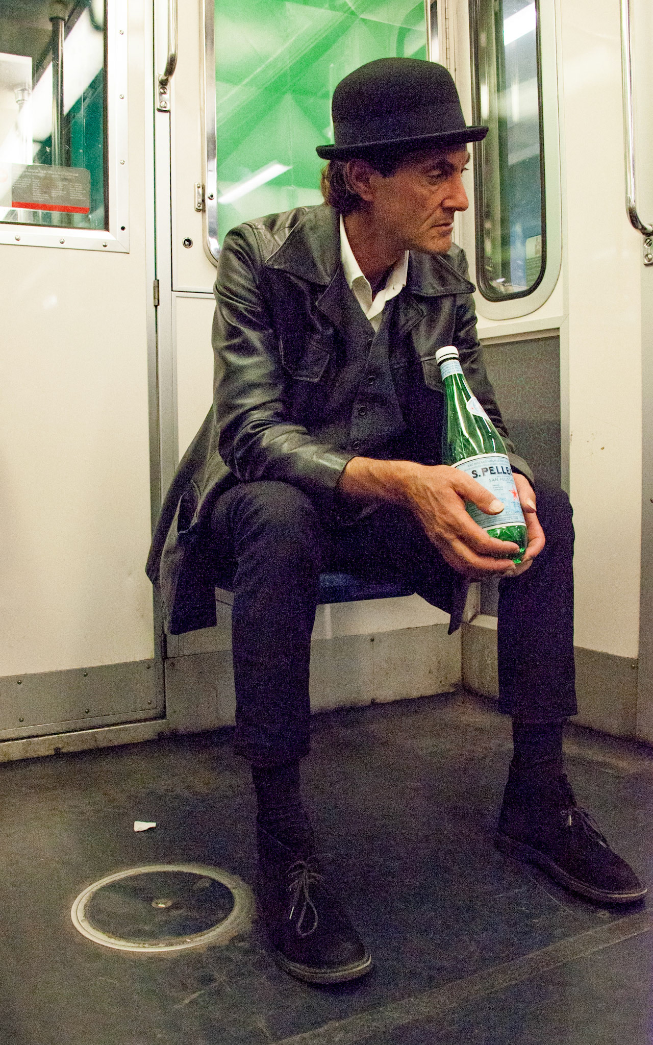 Frenchman on the Metro.  Paris, France.