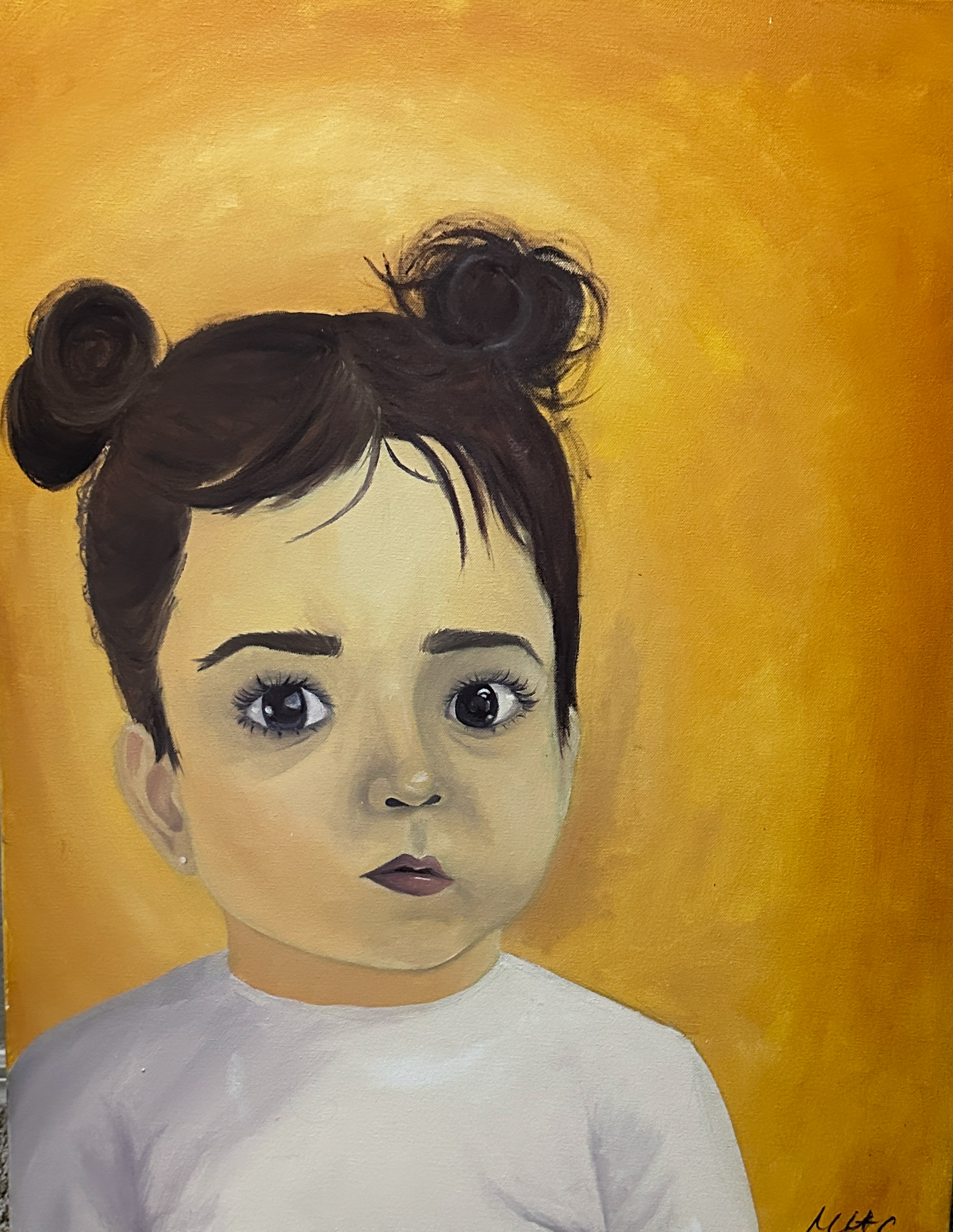 Wednesday Age 2 (2023) 24x30" oil on canvas