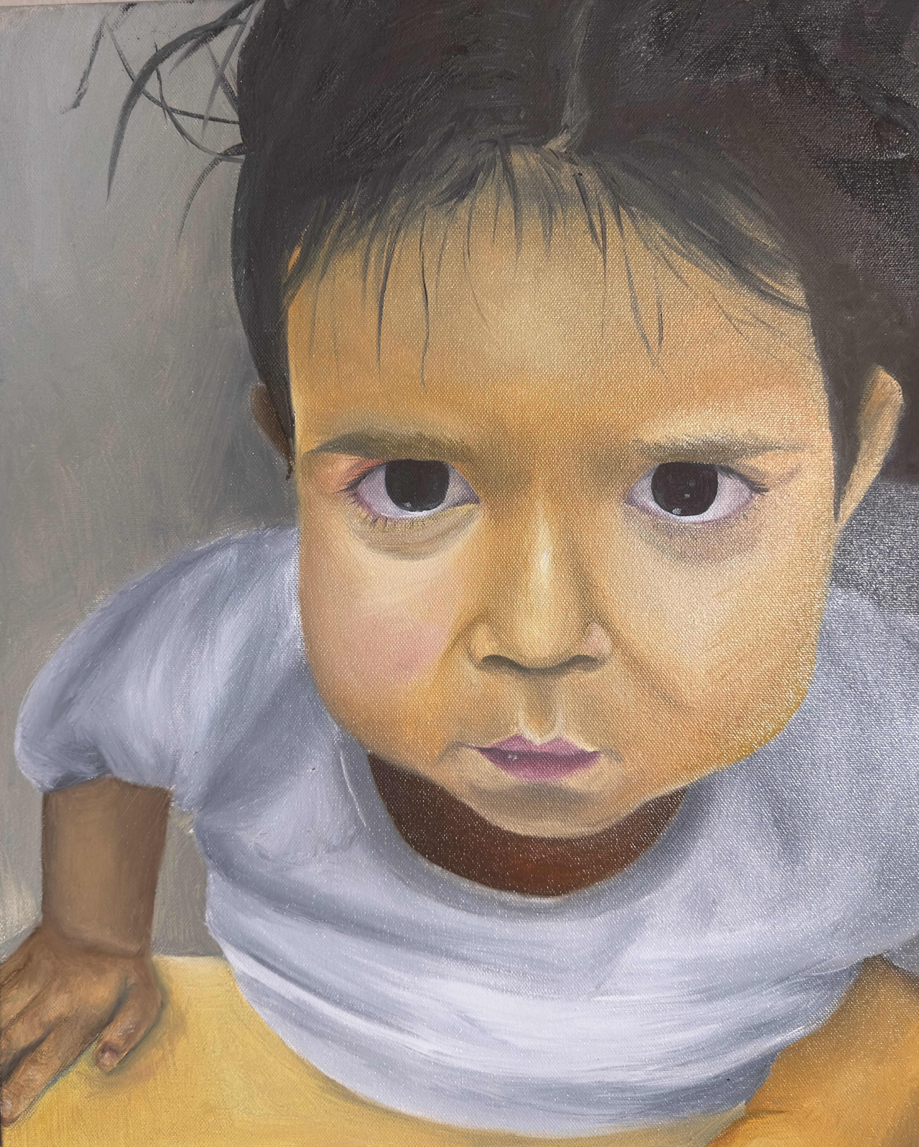 Wednesday Age 3 (2025) 16x20" oil on canvas