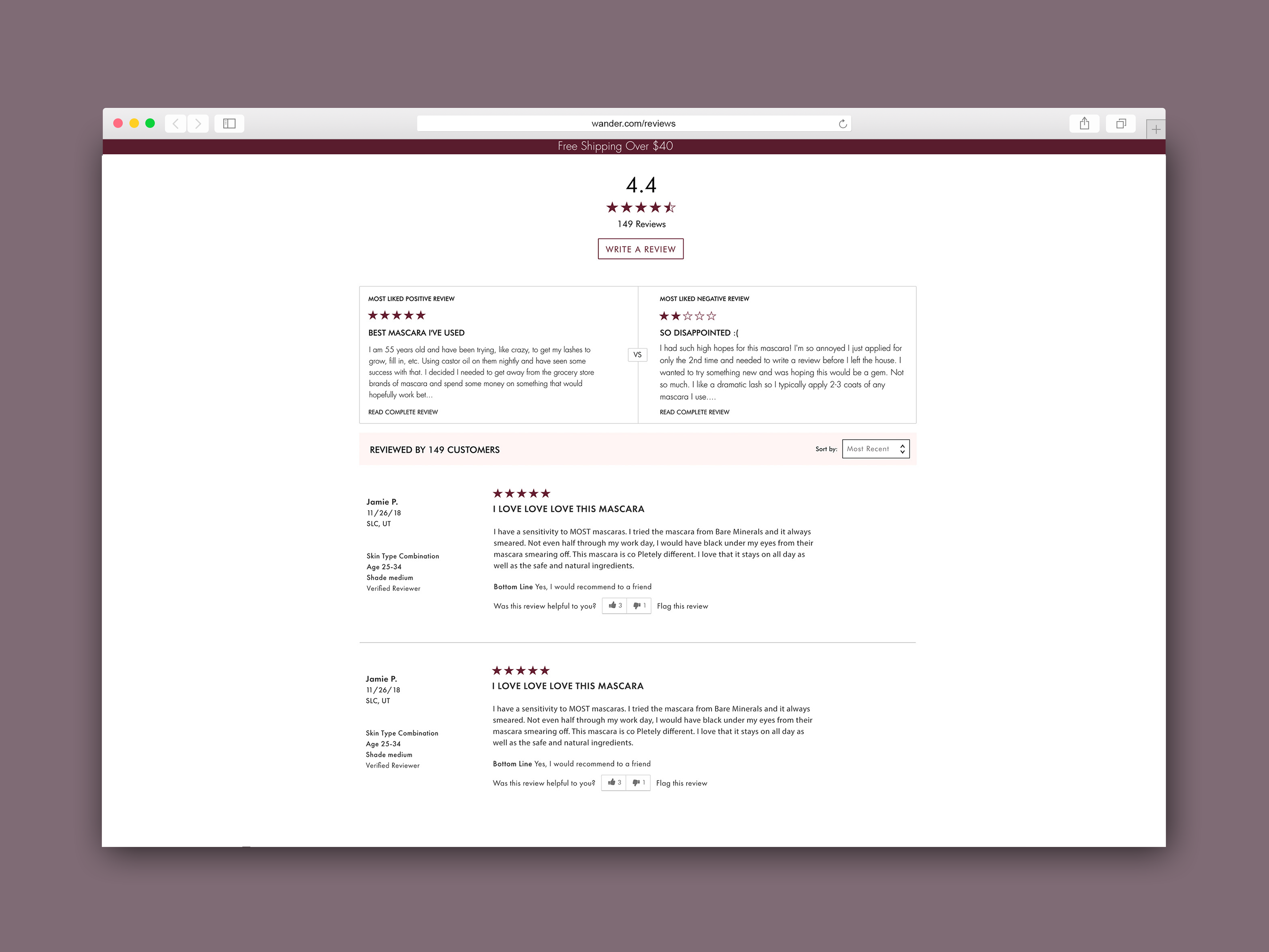 Reviews Redesign