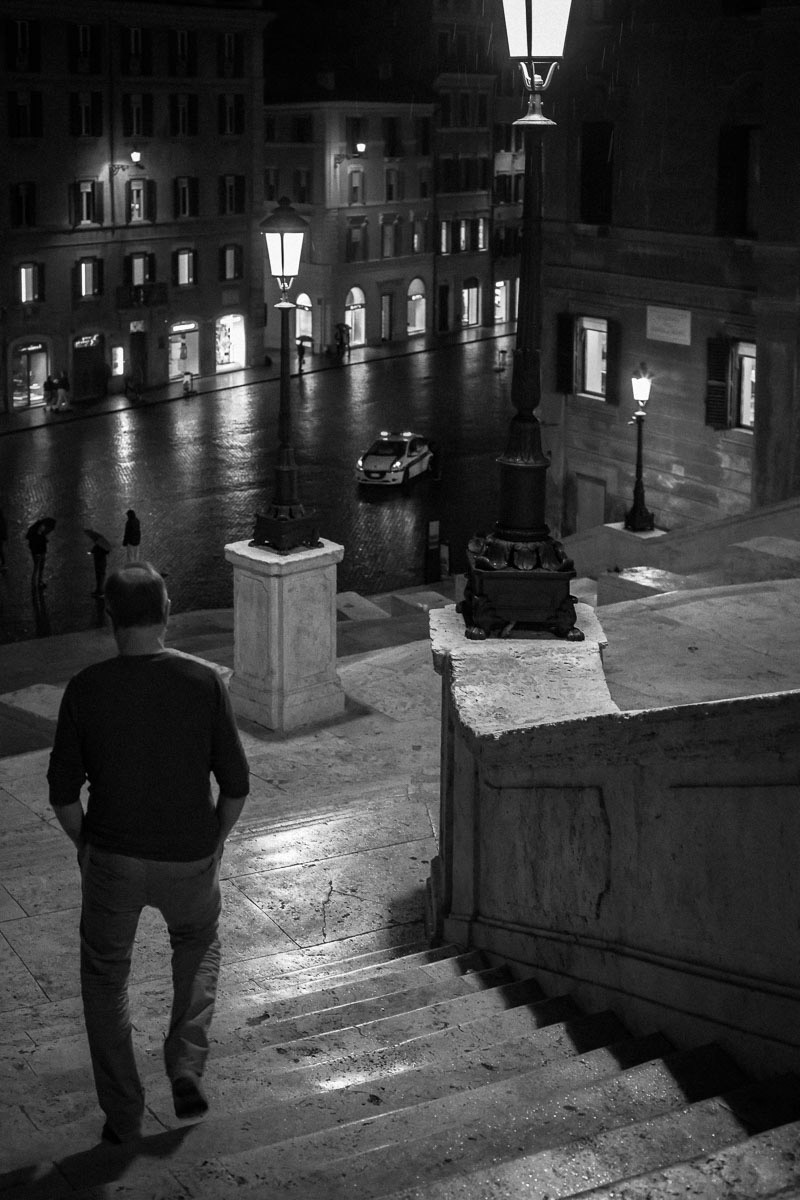 Rain on the Spanish Steps