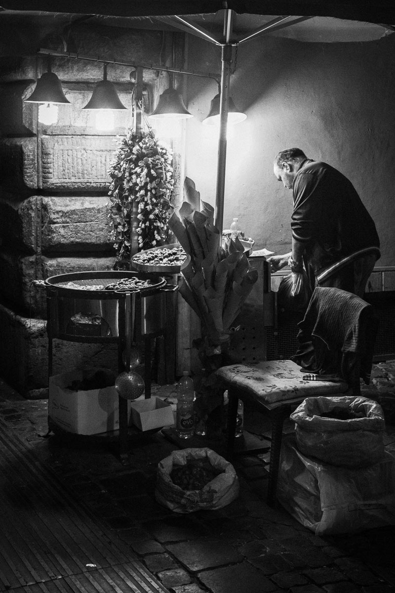 Chestnut Roaster at Trevi Fountain