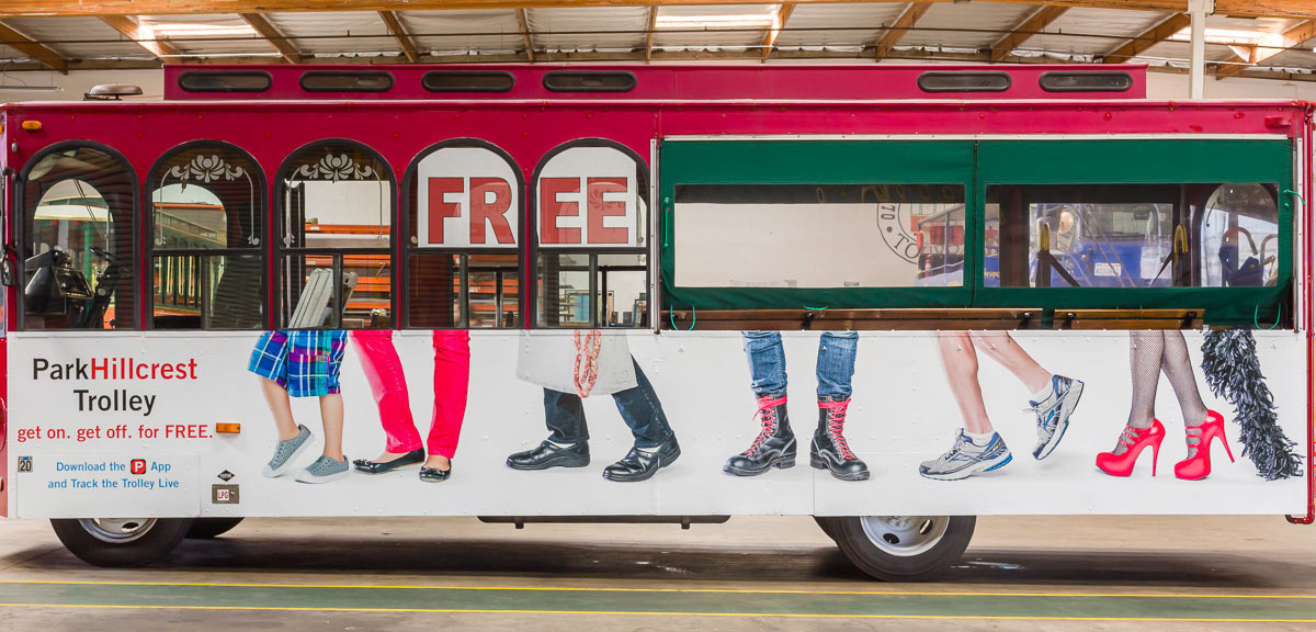 The Old Town Trolley "Lily" with Photo wrap installed